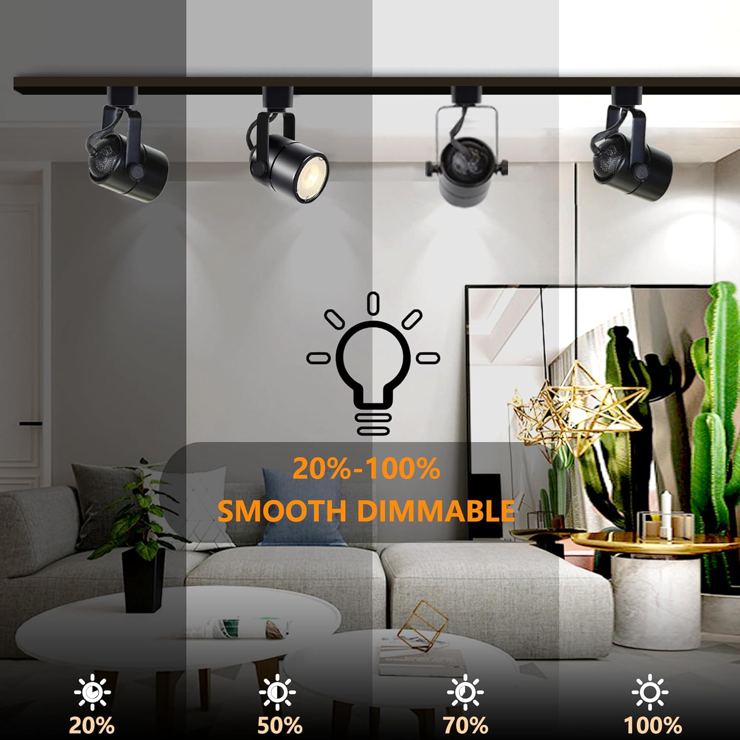 Bravsekai Dimmable GU10 LED Track Light Bulbs 6PCS