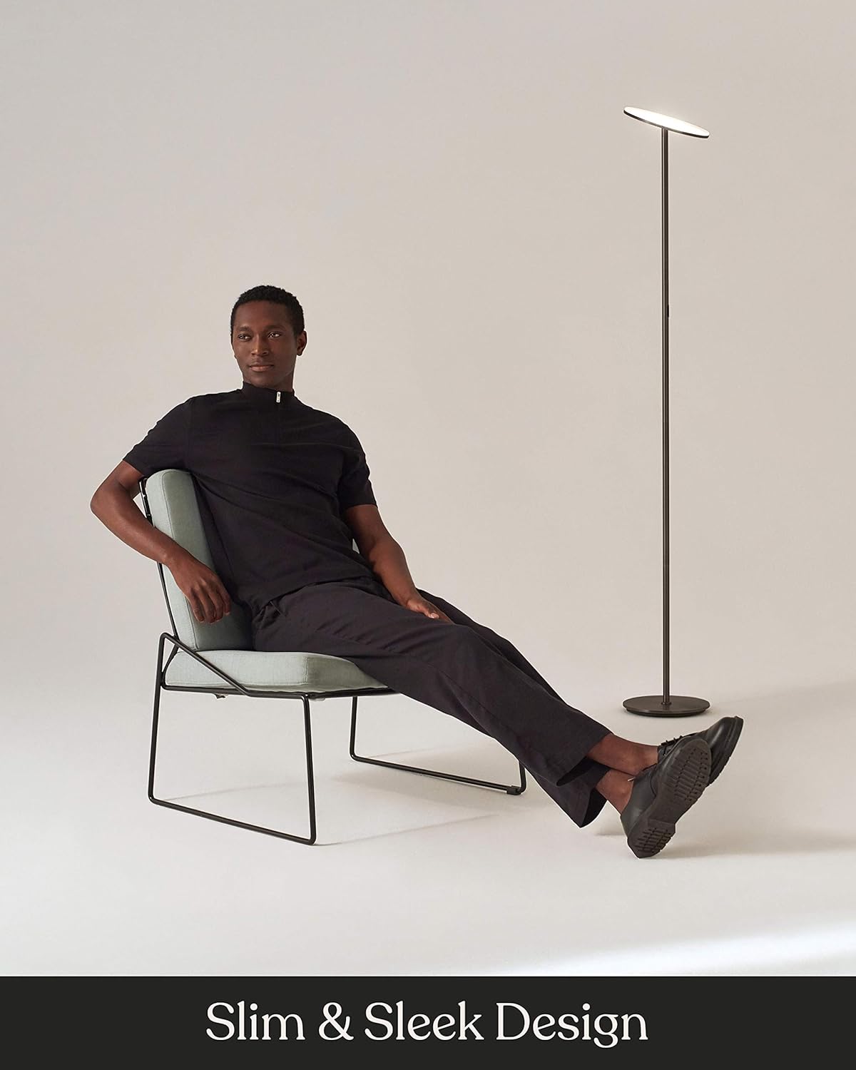 Brightech Sky LED Floor Lamp with Dimmer - Bronze 1