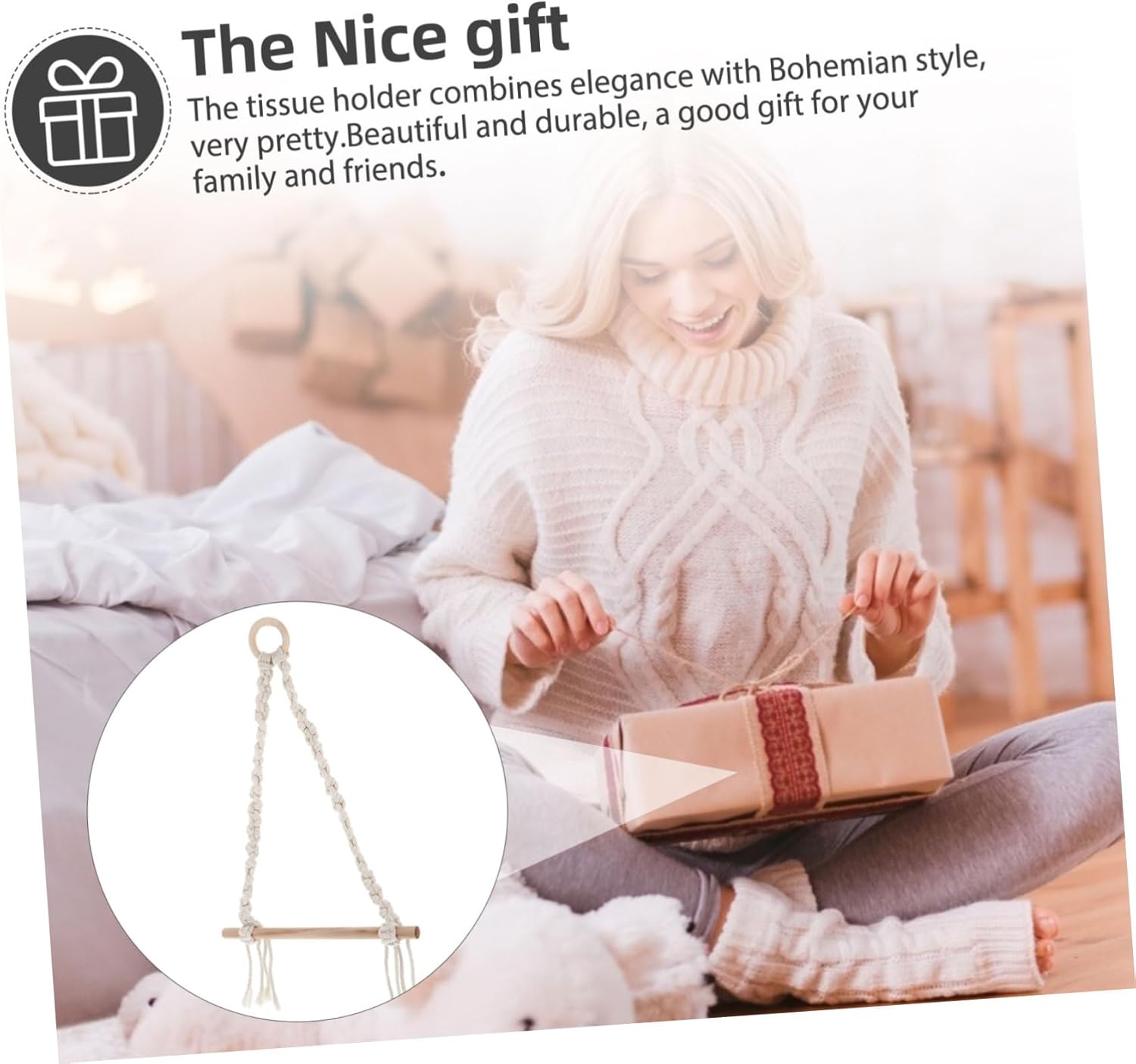 Cozy Scandinavian Style Wall Mount Tissue Holder