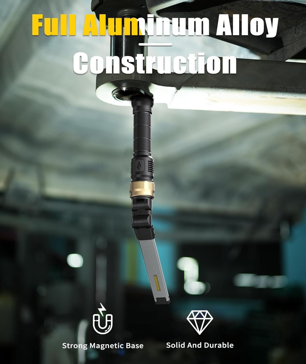 Magnetic Work Light with 360 Rotate and 5000mAh Rechargeable 1