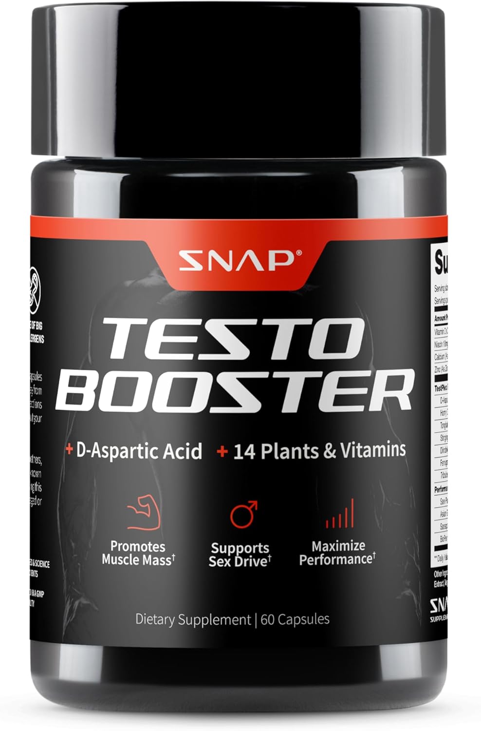 Snap Testosterone Booster for Men 60 Capsules 1