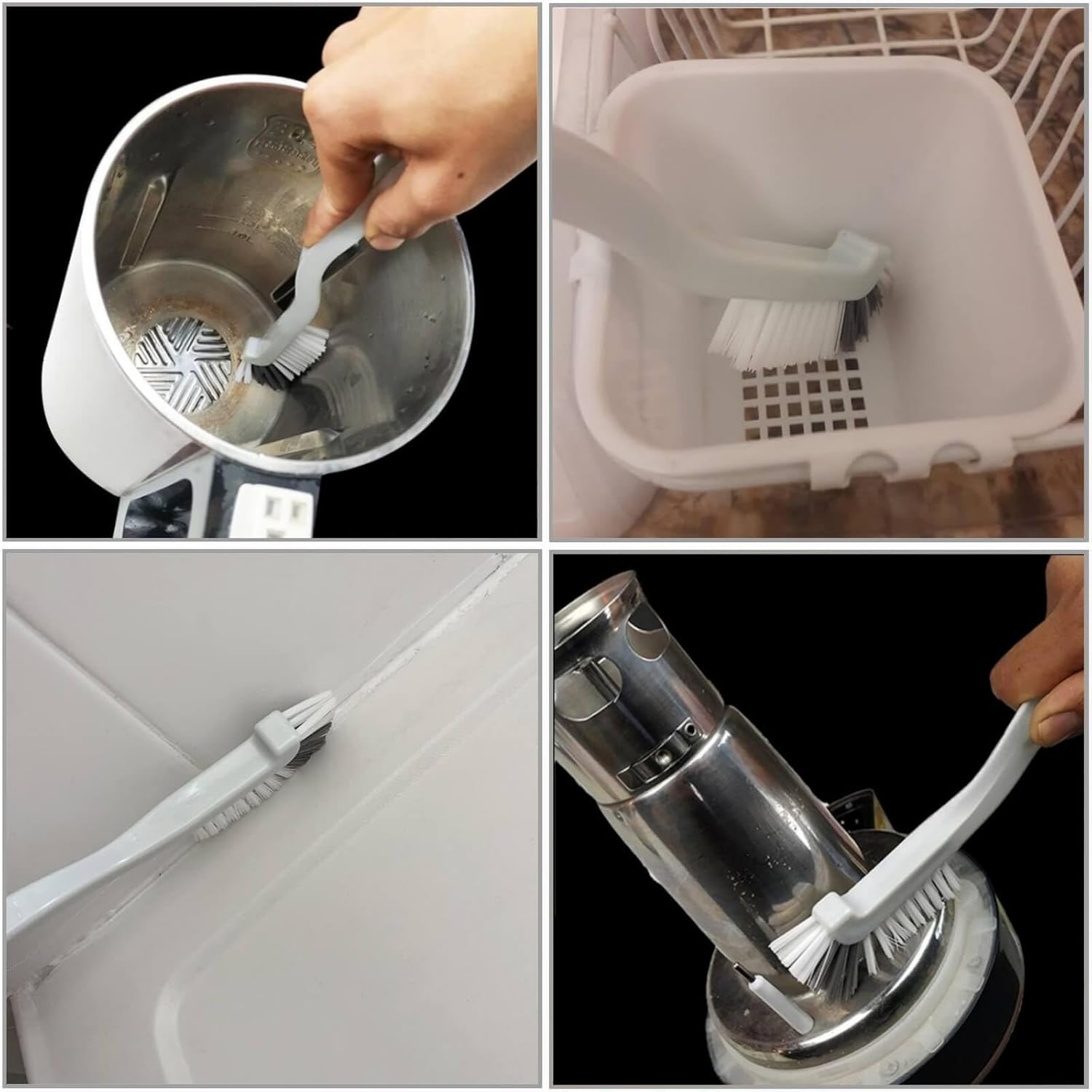 JIANYI 90 Right Angle Scrub Brush for Kitchen Sink and Tight Spaces