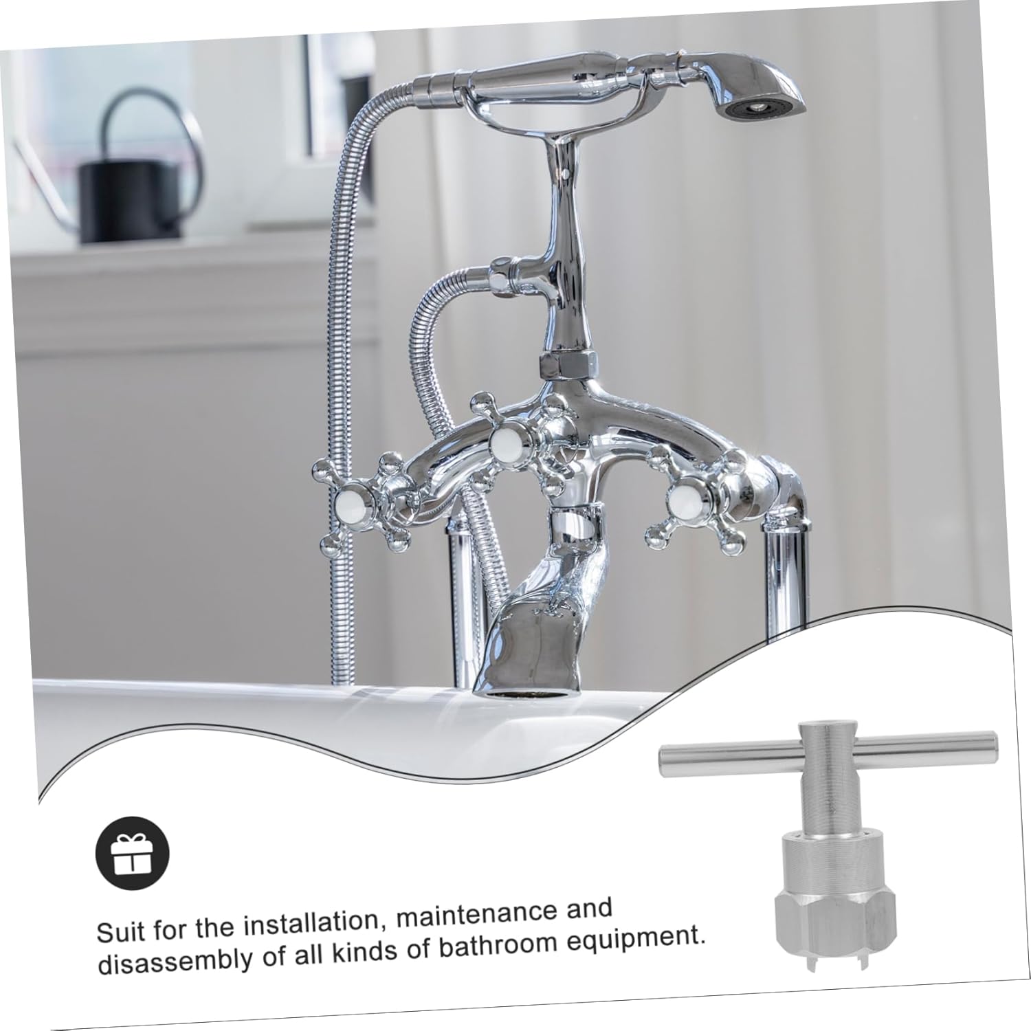 IWOWHERO Adjustable Faucet Wrench Tool for Plumbing and Drain Cleaning