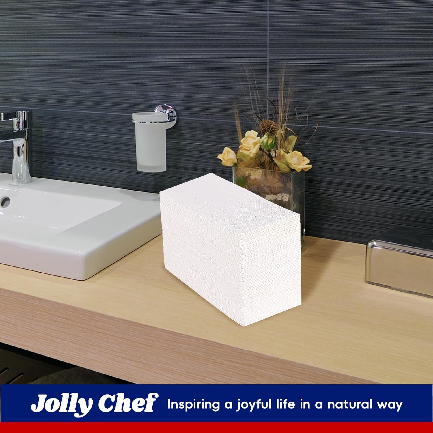 JOLLY CHEF 200 Pack Soft Absorbent Hand Towels