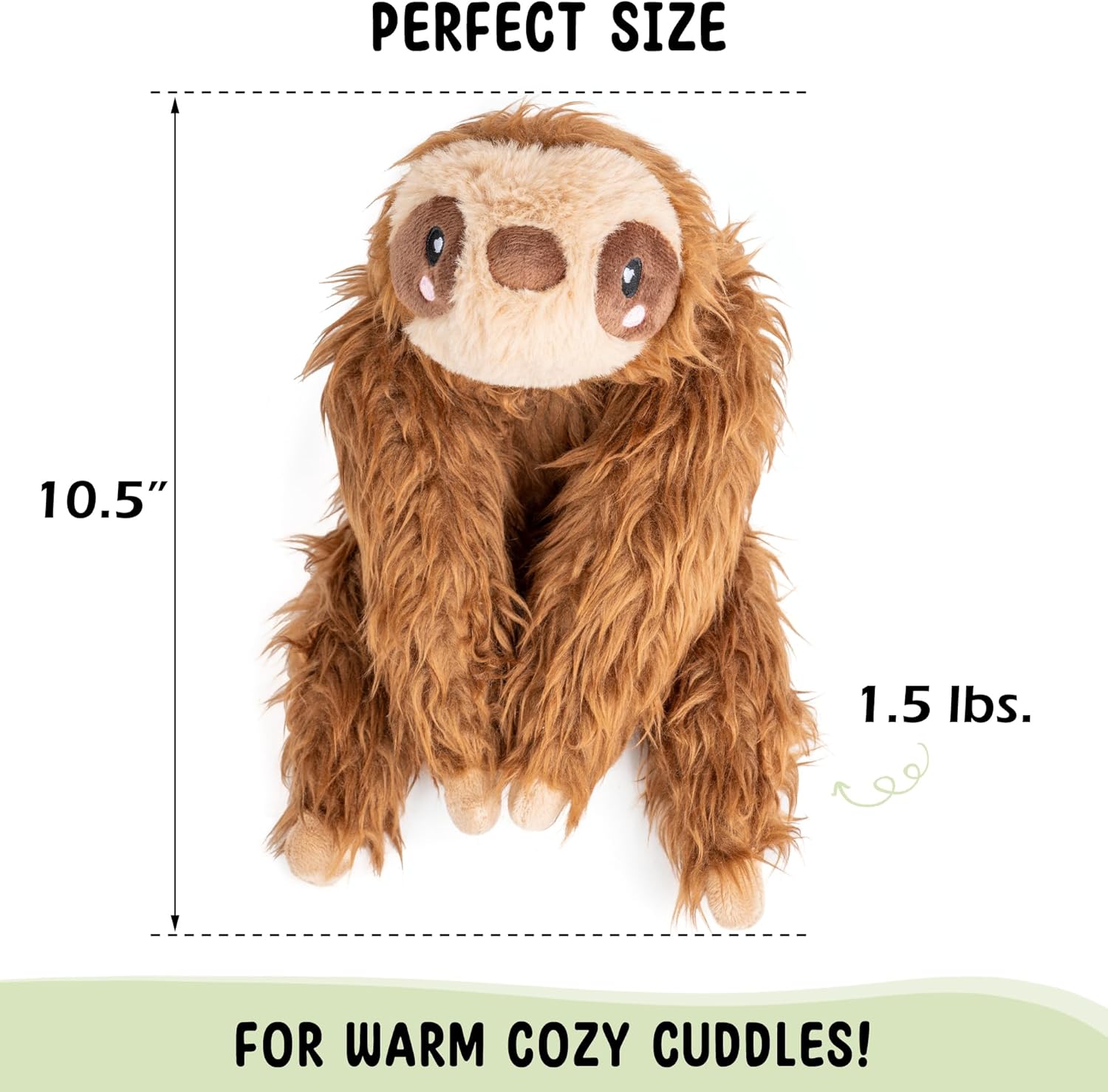 Happy Fuel Sloth Microwavable Heat Pad - 15 lbs Unscented