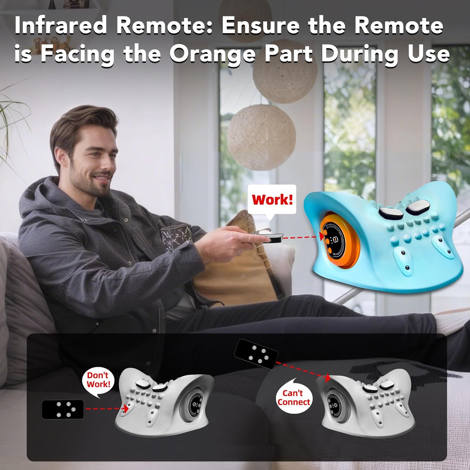 STILEFIX Neck Massager Pillow with Heat 3 Modes Ergonomic Design