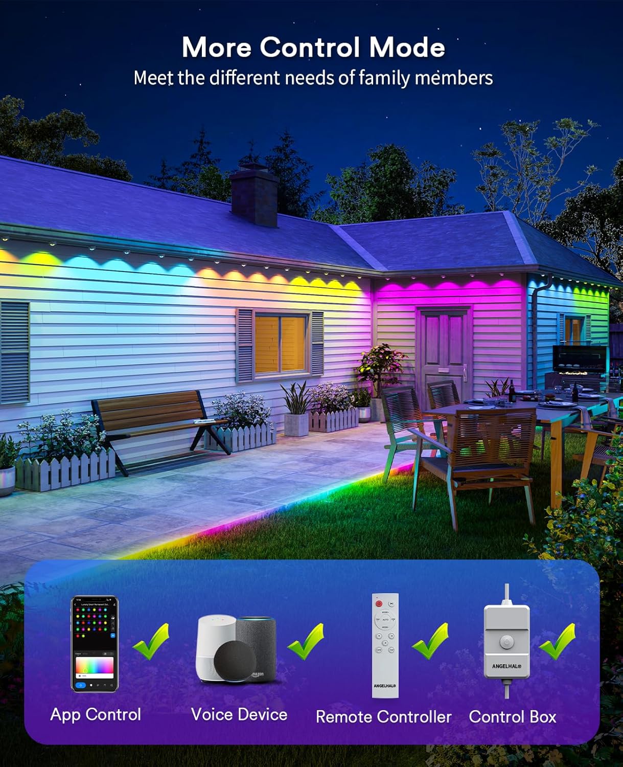 ANGELHALO 100ft Smart String Lights with 72 LEDs 1