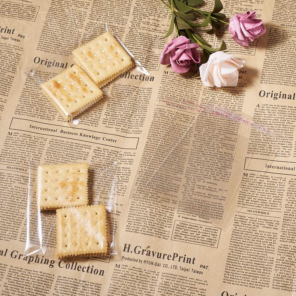 Fashewelry 1000Pcs Clear Self-Sealing Cello Bags