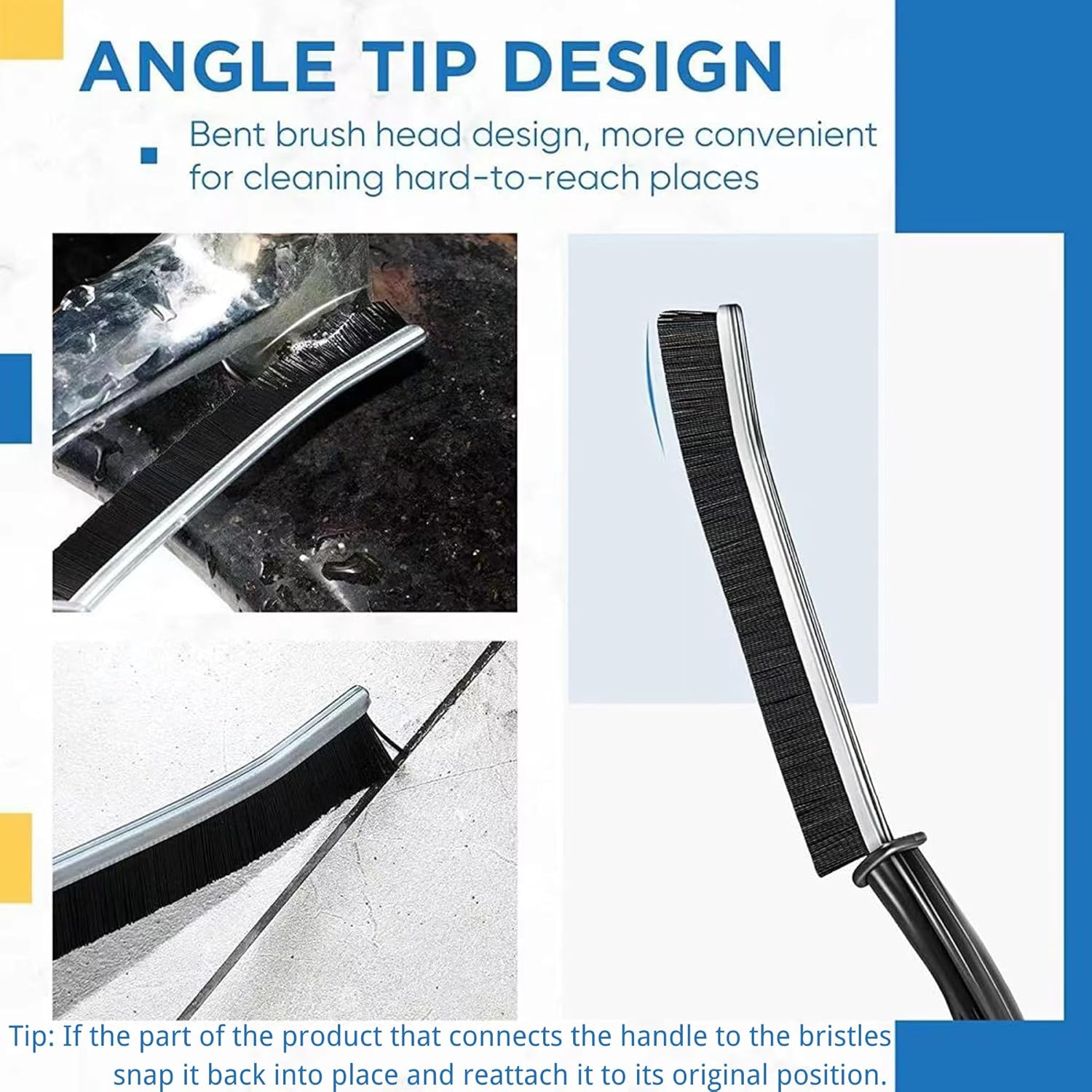 Hiyniaz 3Pcs Crevice Cleaning Brush Tool Set