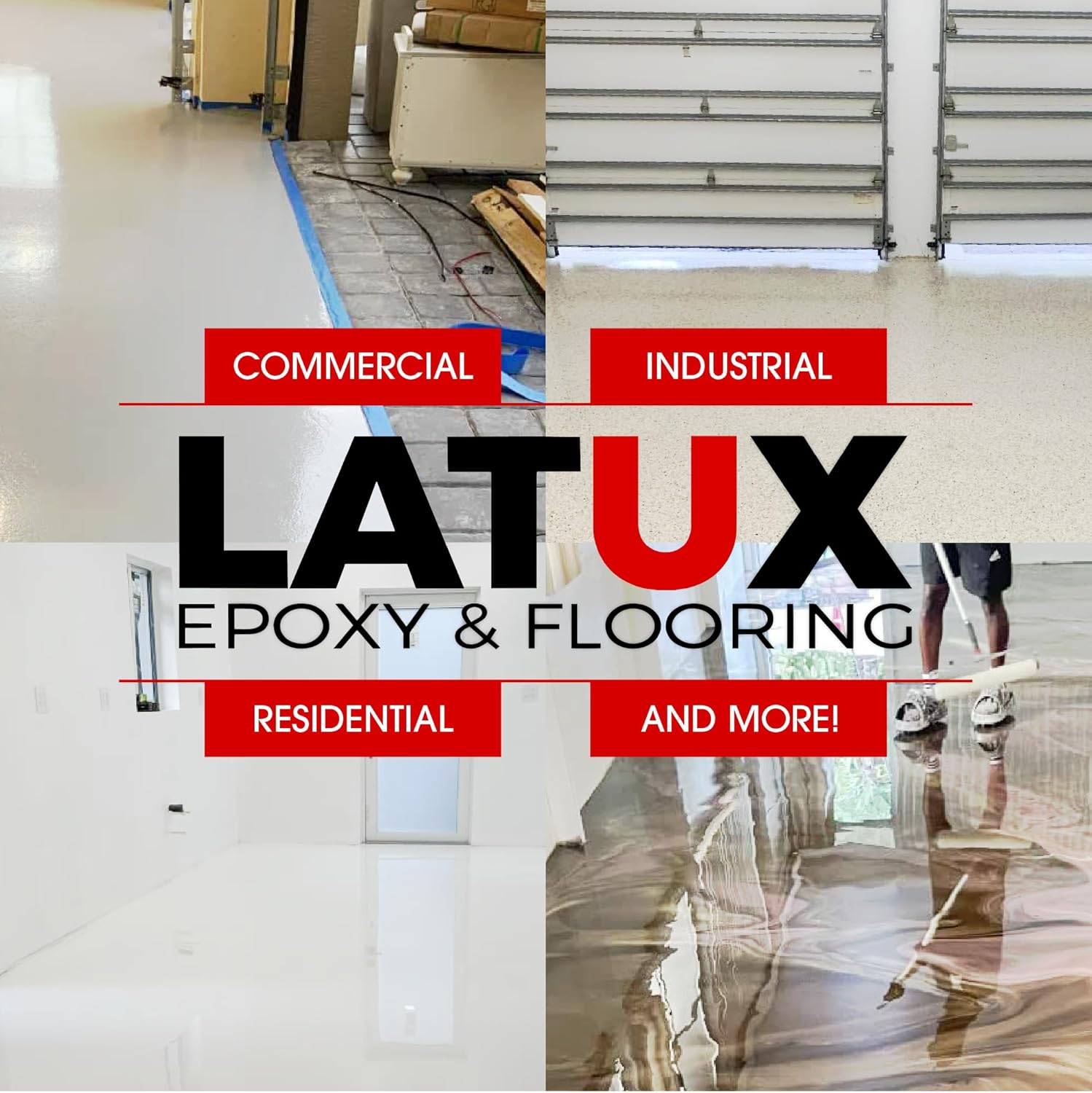 LATUX Epoxy Resin Floor Kit 15-Gallon Clear