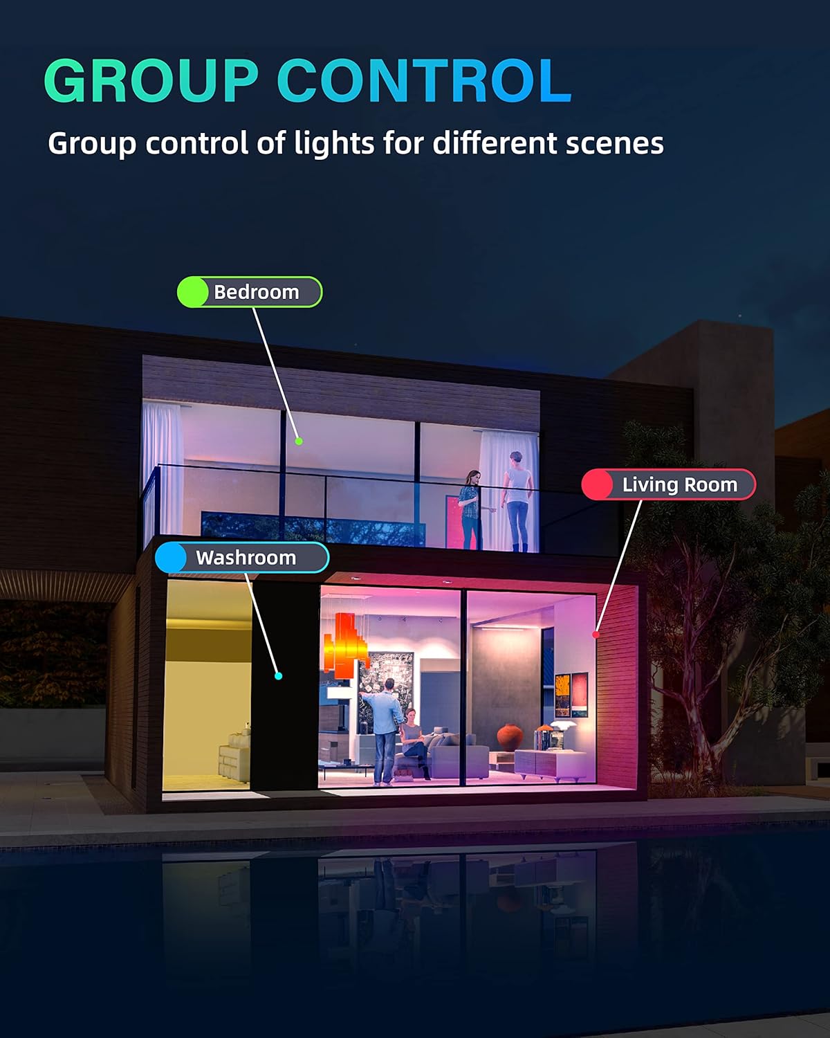 12 Pack Smart LED Recessed Lighting 4 Inch with APP Control