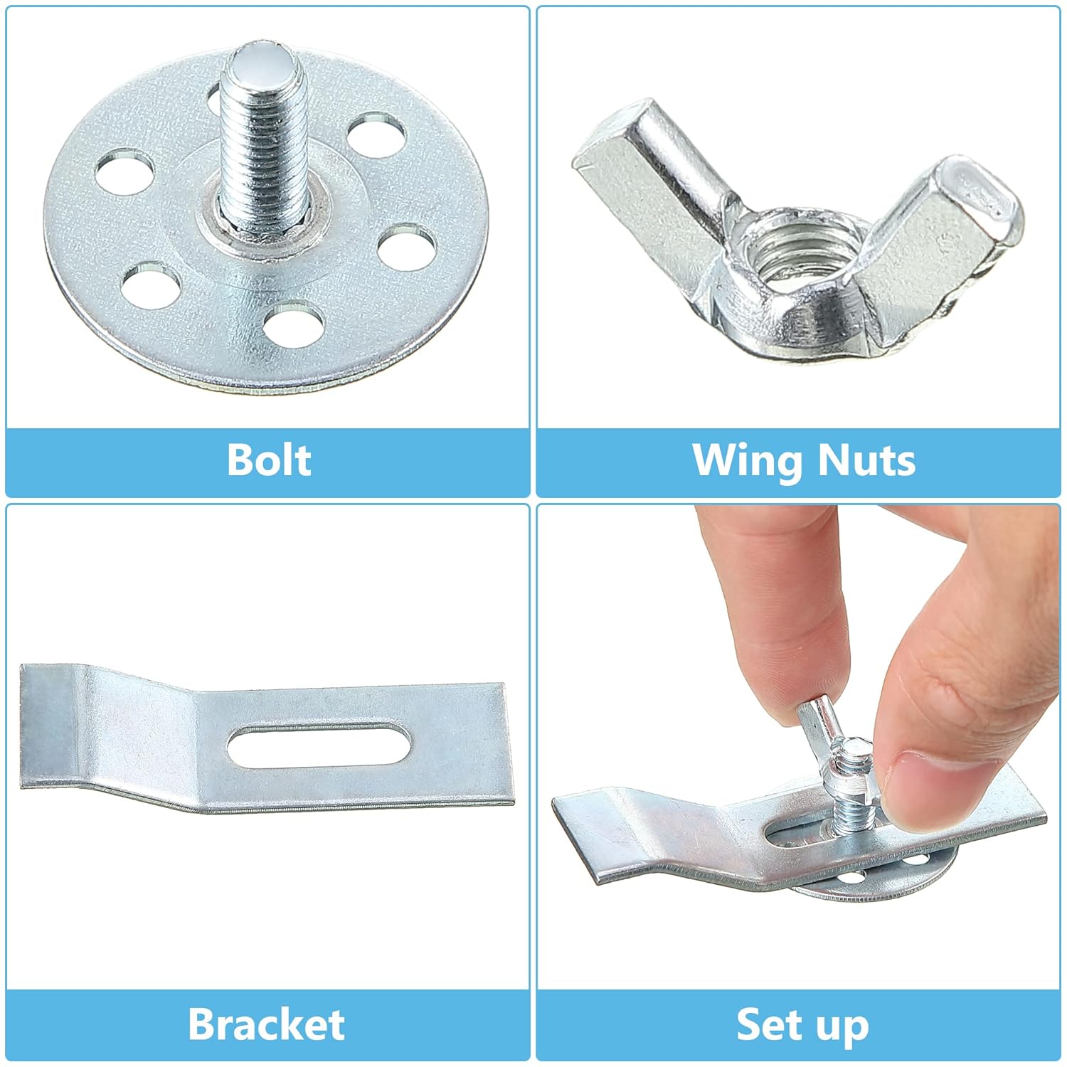 Enhon 12 Pack Sink Clips Kit - Silver 1
