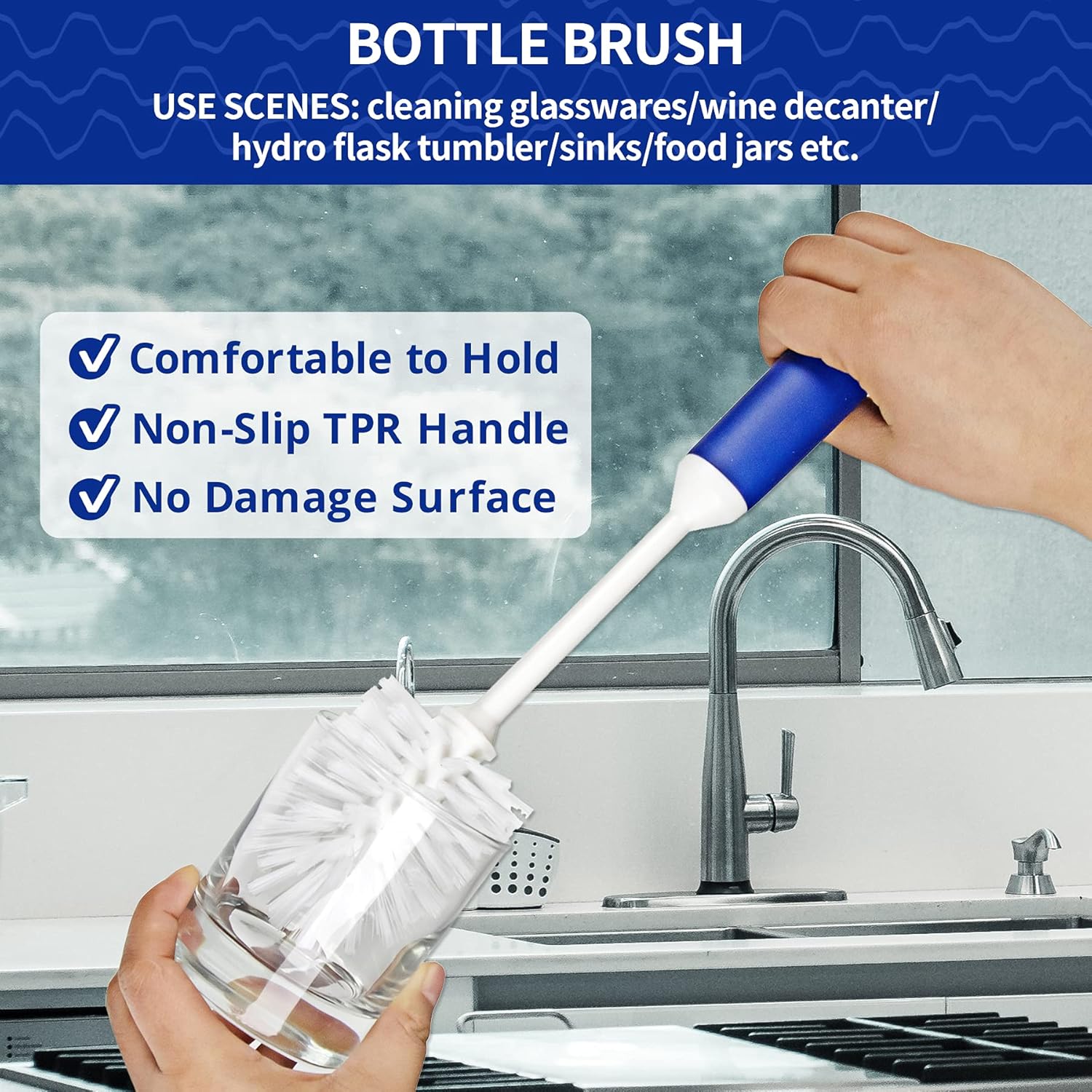 CELOX 5 Pack Deep Cleaning Brush Set with Hanging Holes