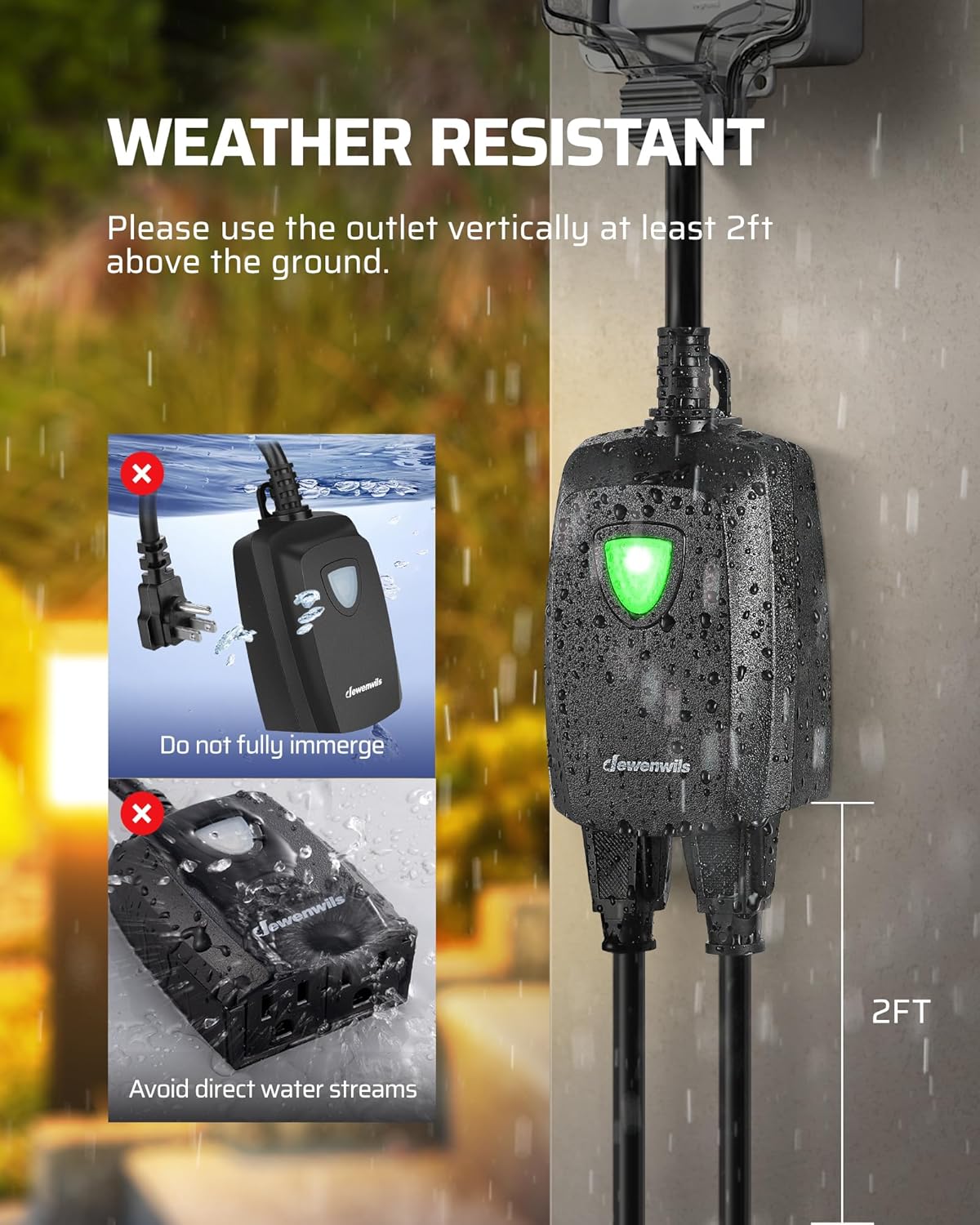 DEWENWILS Remote Outlet with 100 Ft Control Range