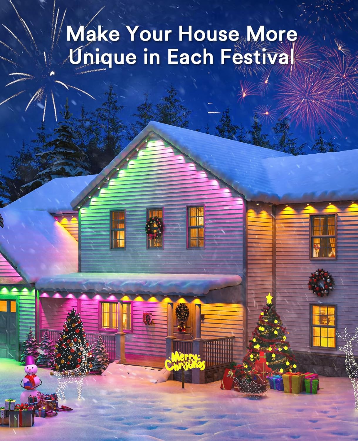 ANGELHALO 100ft Smart String Lights with 72 LEDs 1