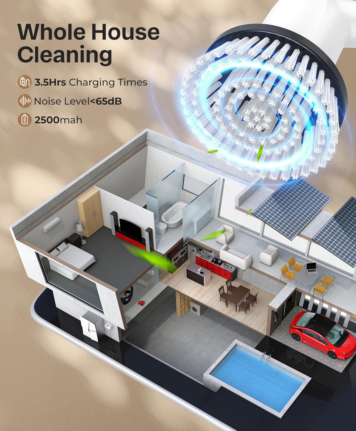 LyriFine Electric Spin Scrubber with 2 Speeds and IPX7 Waterproofing