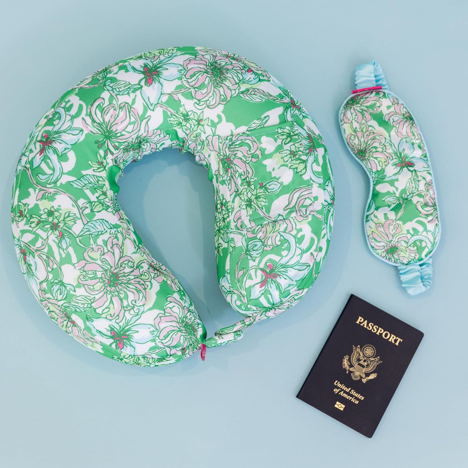 Lilly Pulitzer Blossom Travel Pillow and Eye Mask Set