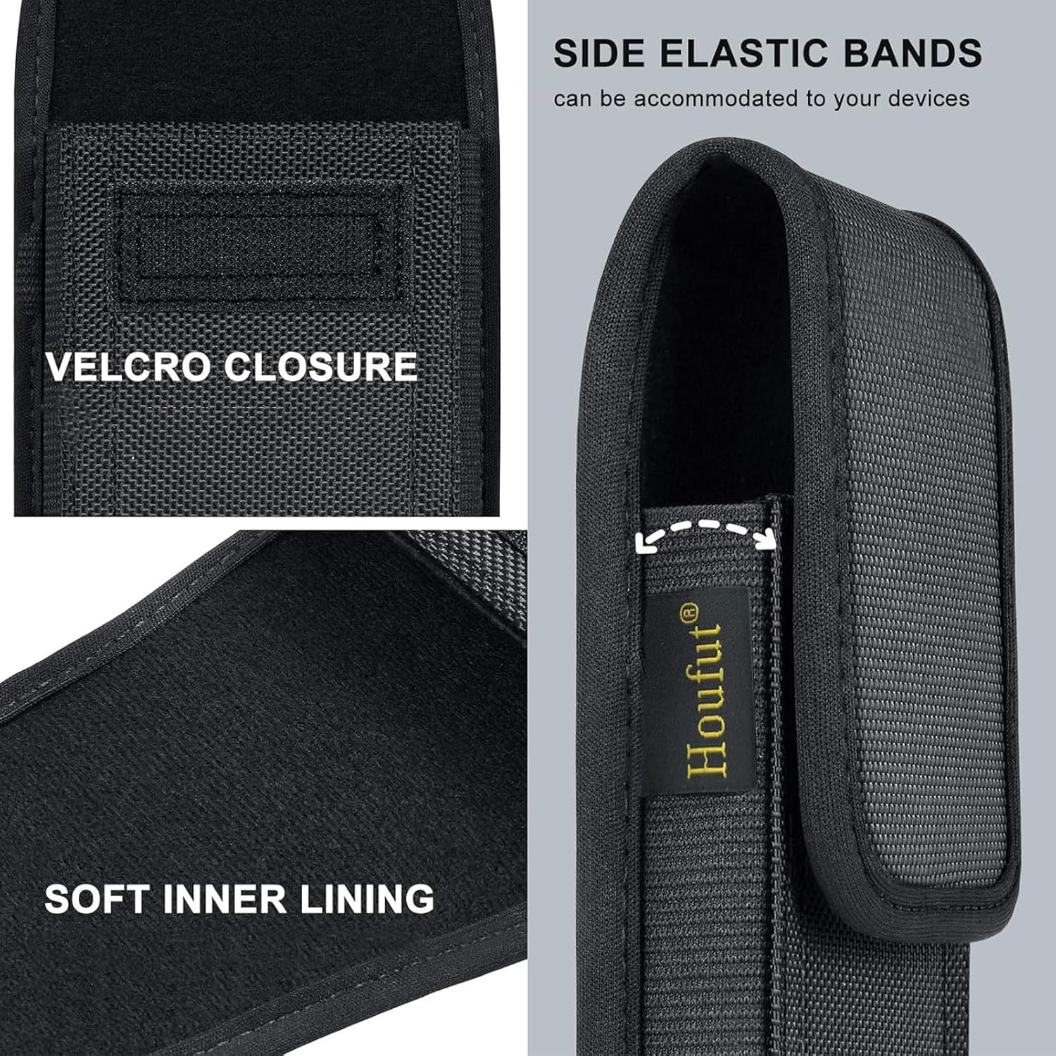Houfut Heavy Duty Belt Clip Pouch for Knife Key Sanitizer