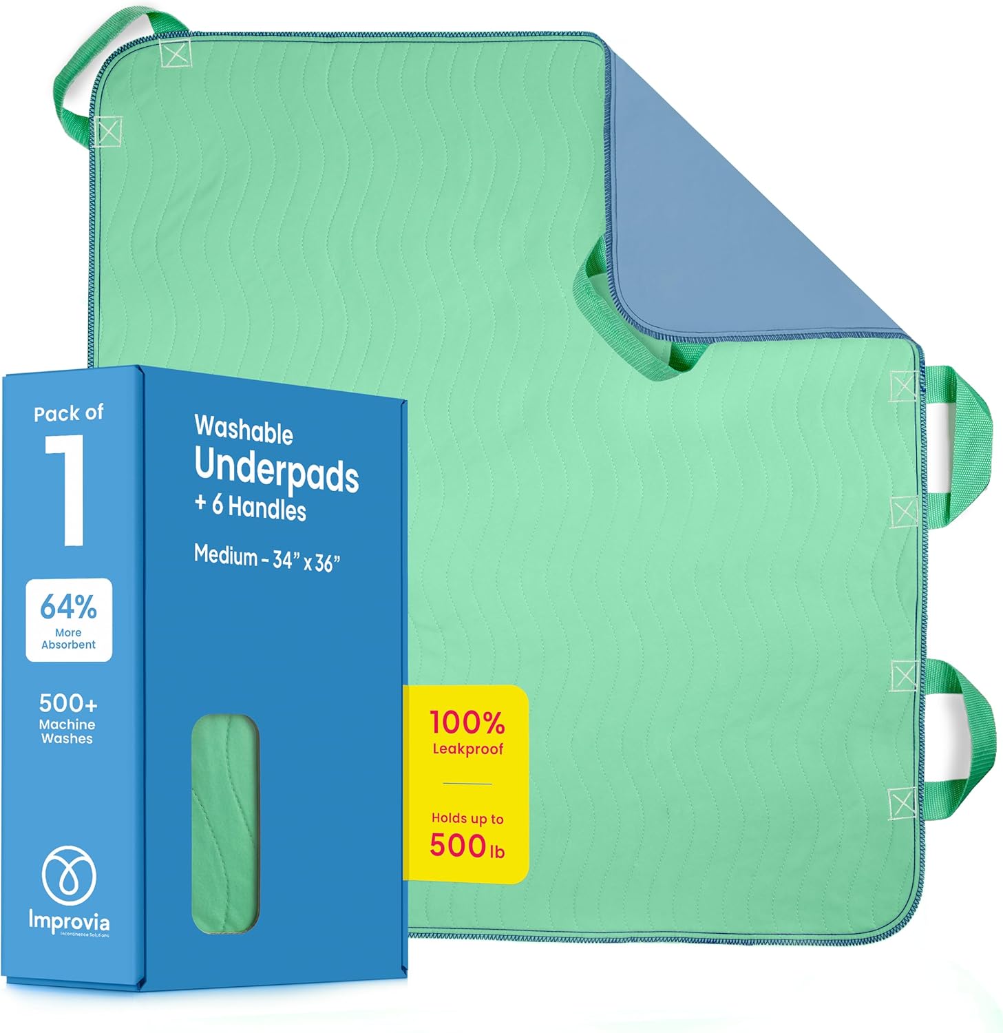 Improvia Positioning Bed Pad 34x36 with Handles