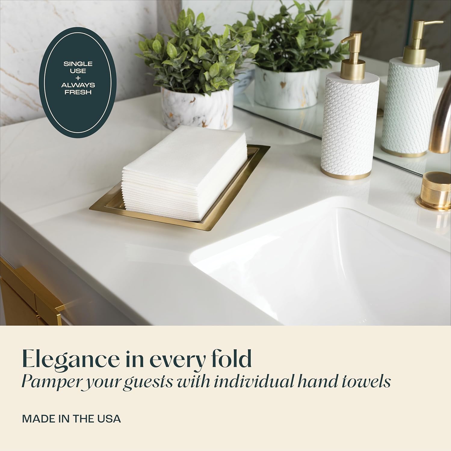 200-Pack Disposable Linen-Feel Guest Towels