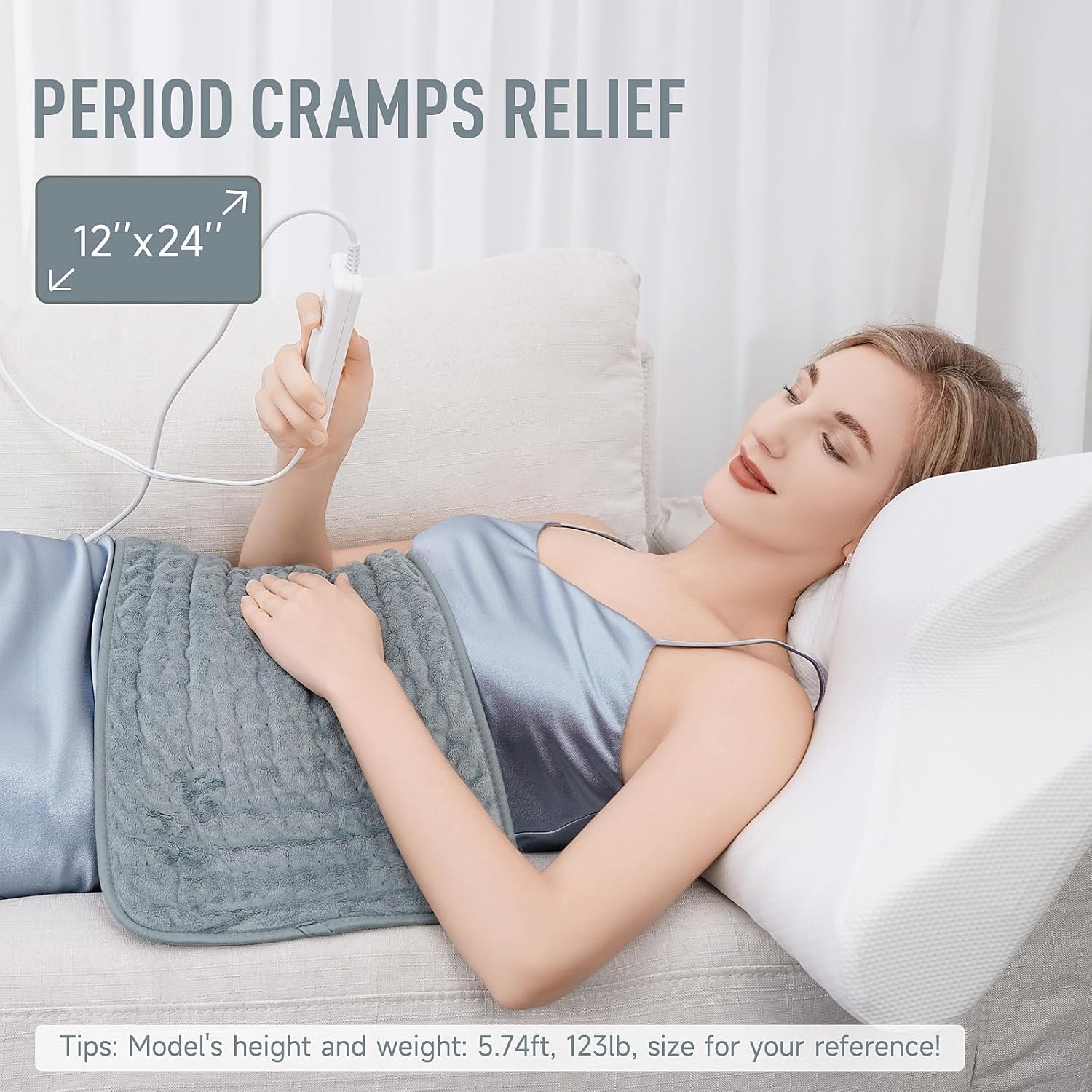 KOT Heating Pad - 6 Heat Settings Auto Shut Off 12x24 Inch
