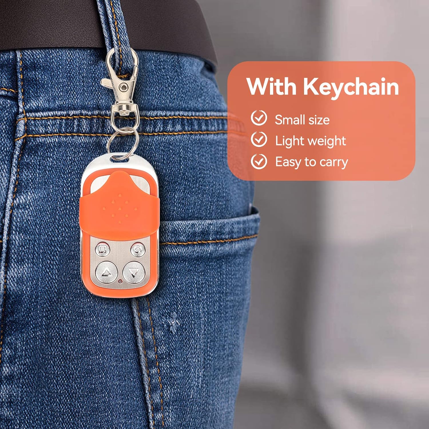 Automatic Door Remote Control HCS301 43392MHz 4 Orange