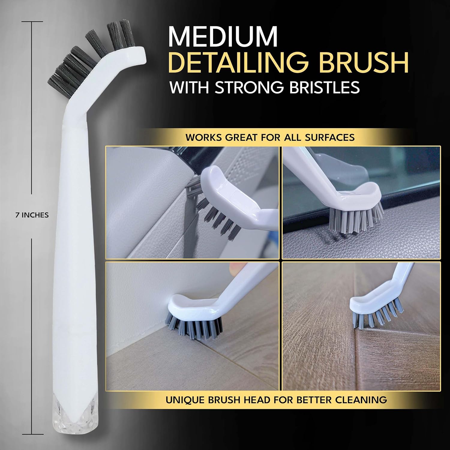 The Crown Choice Small Cleaning Brush Set 3pcs
