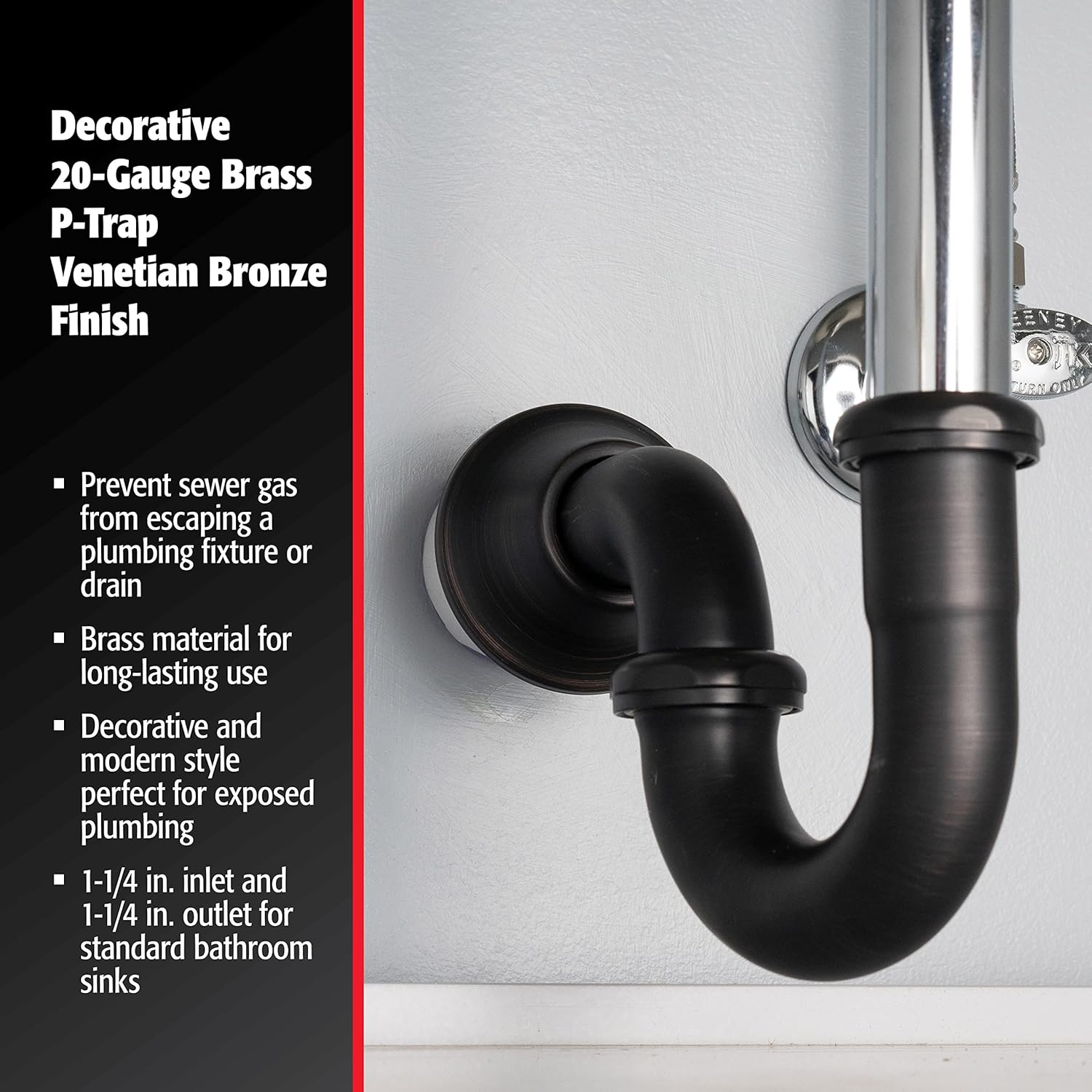 KEENEY K100VB Brass P-Trap with Deep Flange