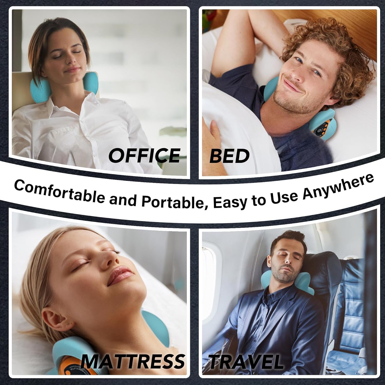 STILEFIX Neck Massager Pillow with Heat 3 Modes Ergonomic Design