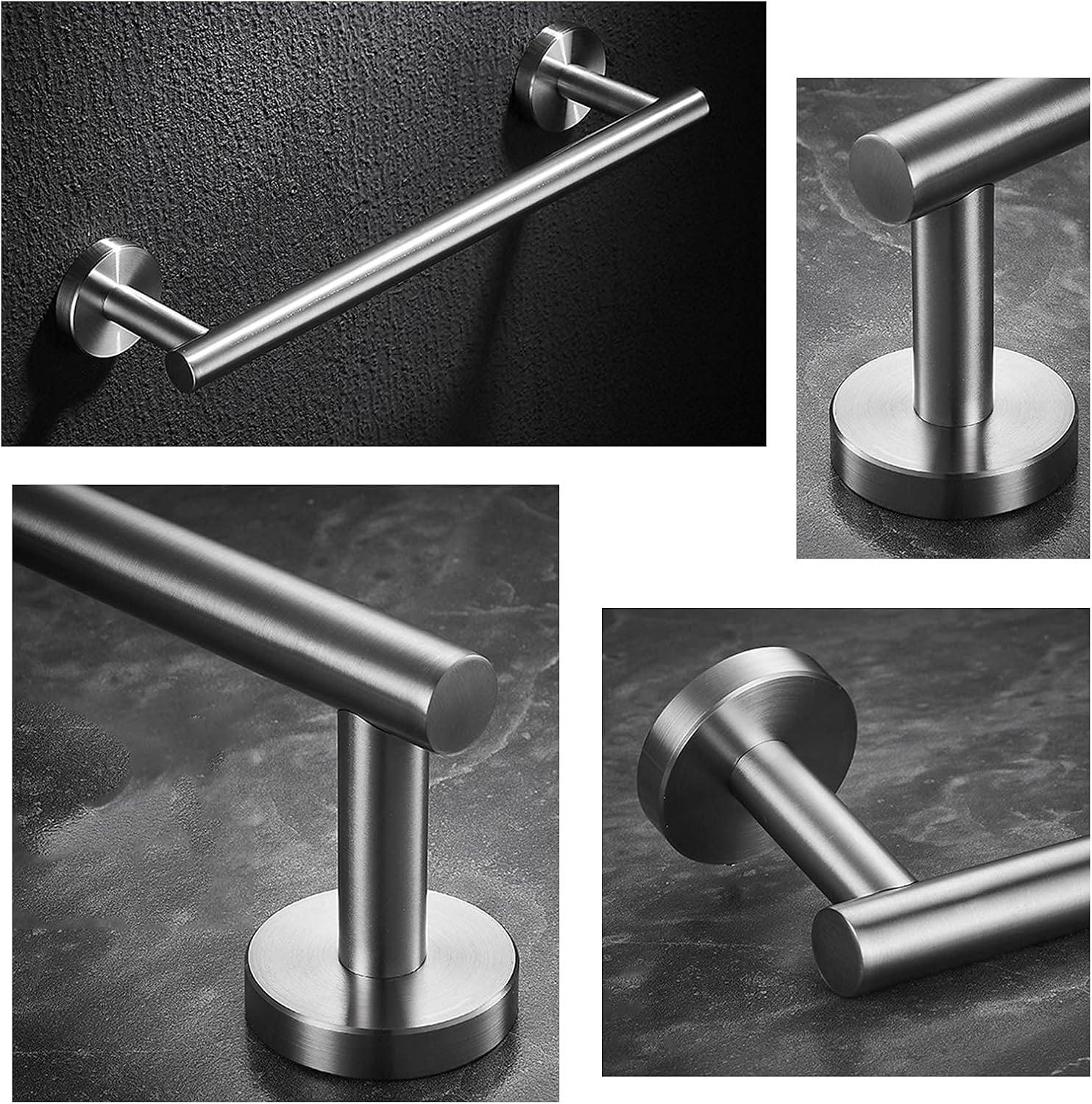 TiStm Towel Rail 30Cm-88Cm Stainless Steel Brushed Silver Wall Mounted Towel Bar