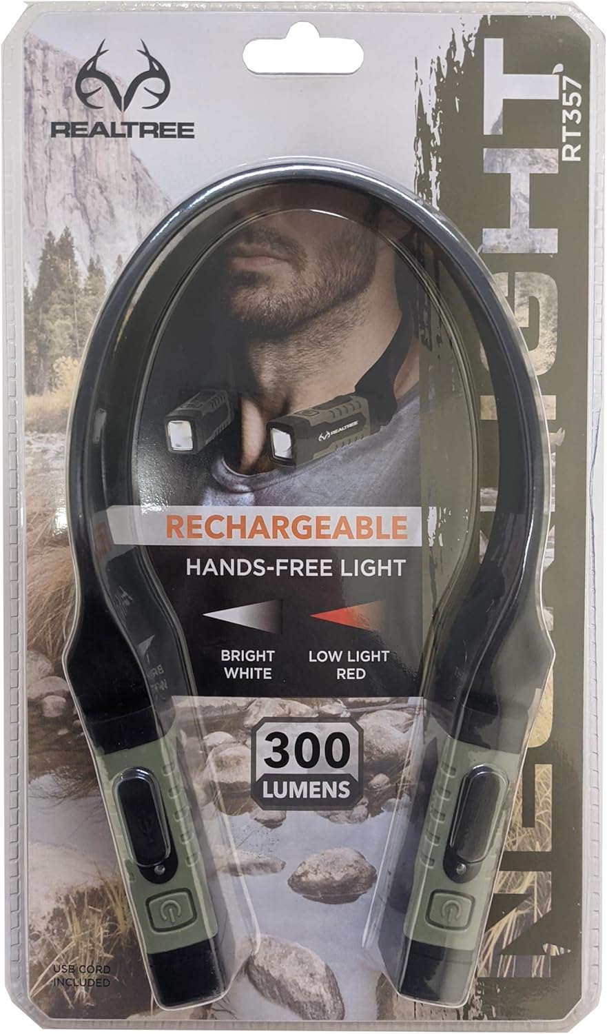 Realtree EZRED RT357 Neck Light 300 Lumen Red White