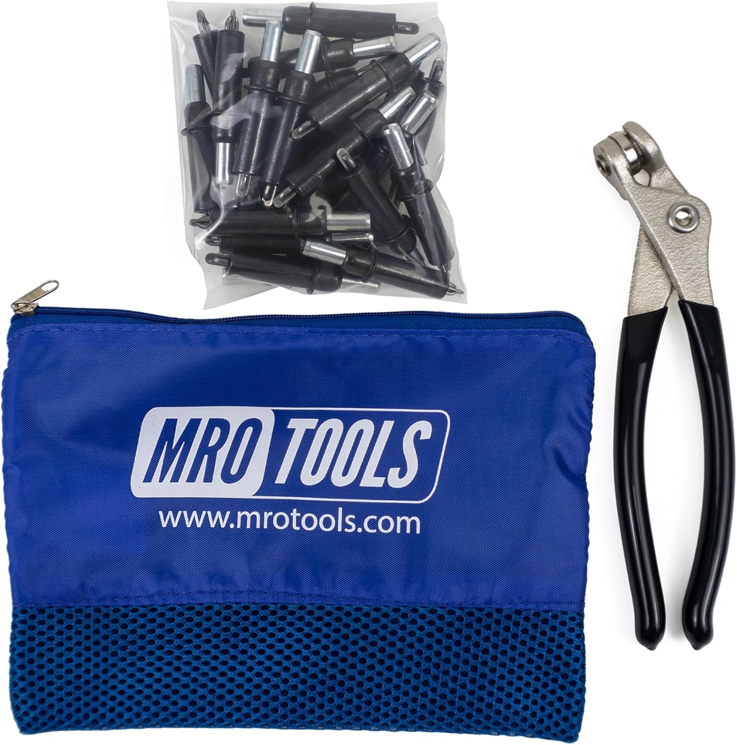 25 532 Standard Cleco Fasteners With Pliers And Carry Bag