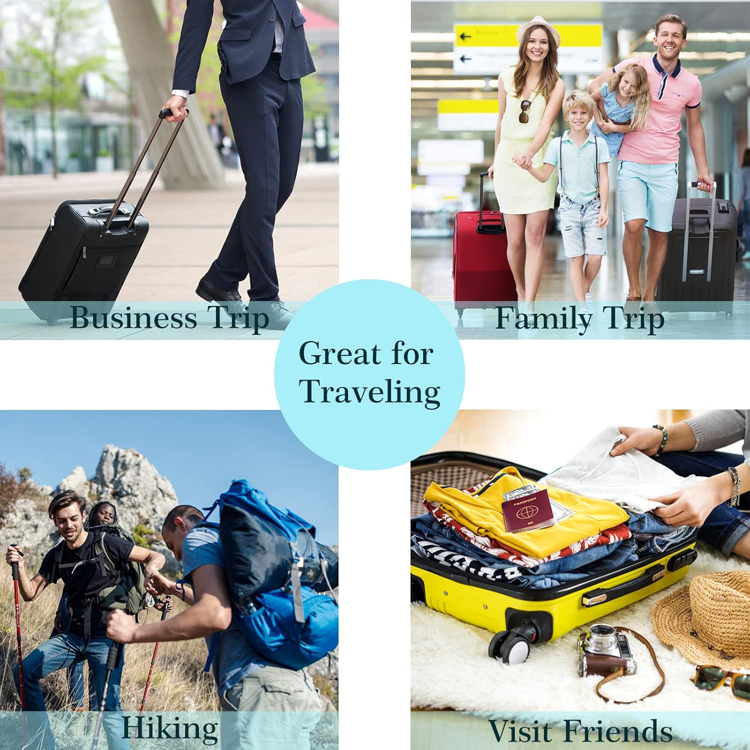 Hooqict 4 Pack Travel Toothbrush Cases