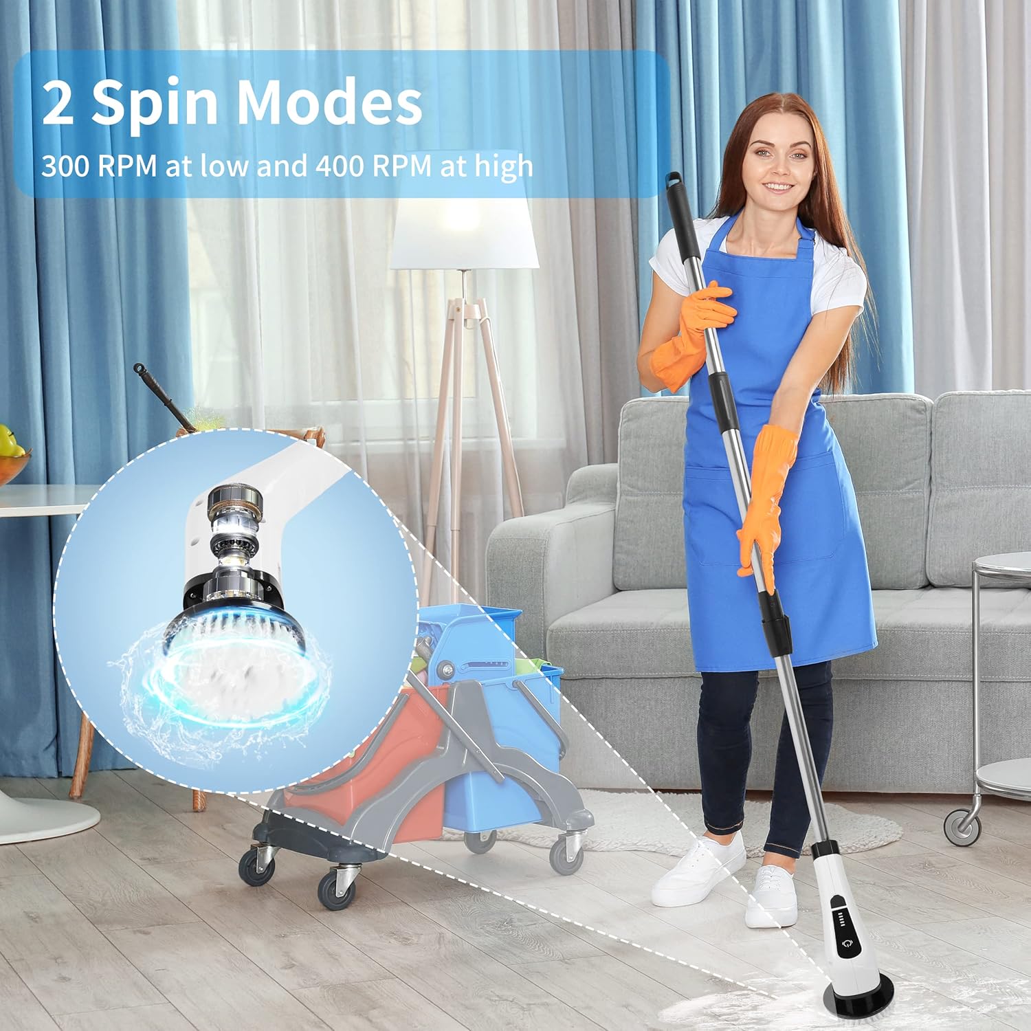 SAPANA Electric Scrubber with 8 Heads and Gloves 1