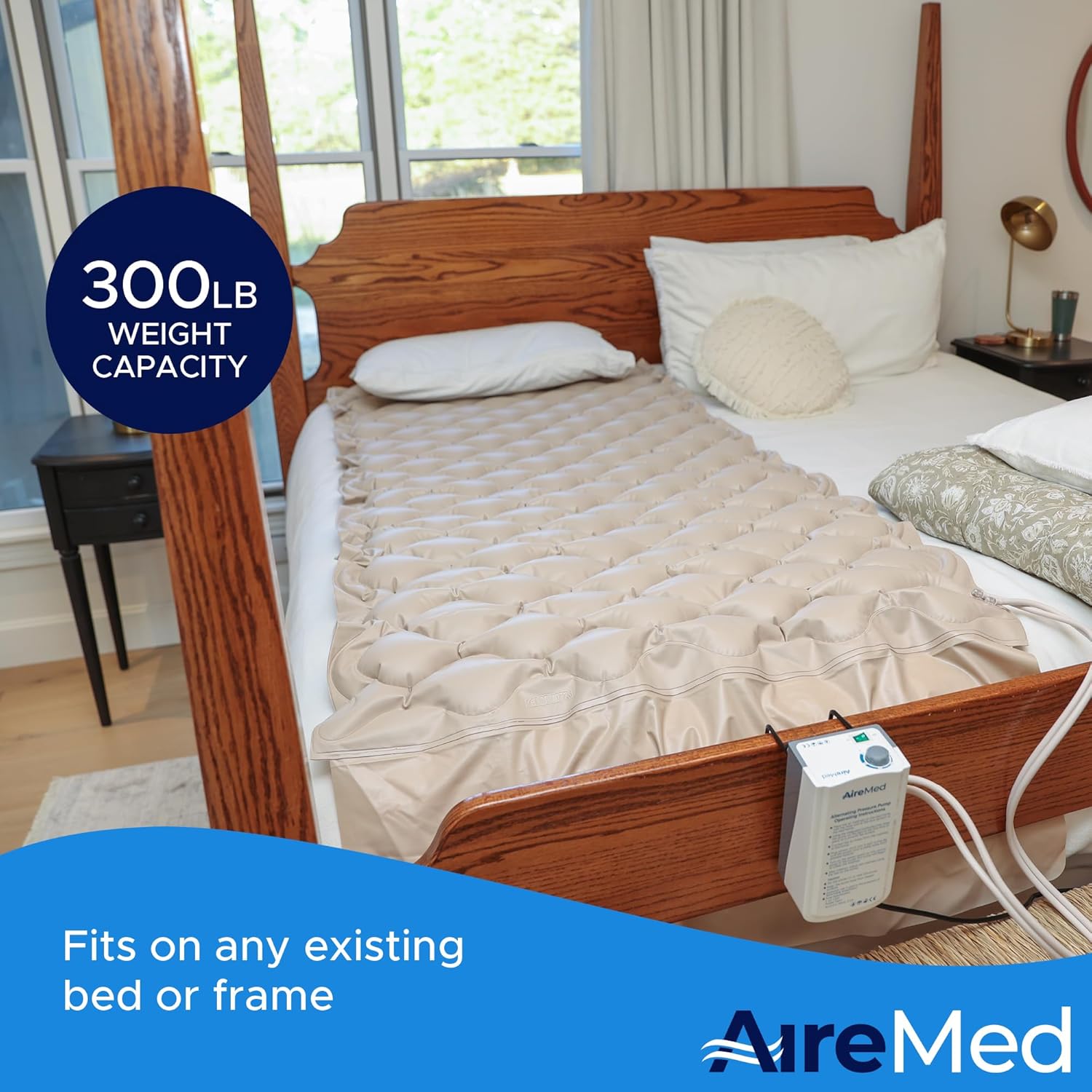 AireMed Alternating Pressure Pump Pad - Quiet Electric - Hospital Twin Size