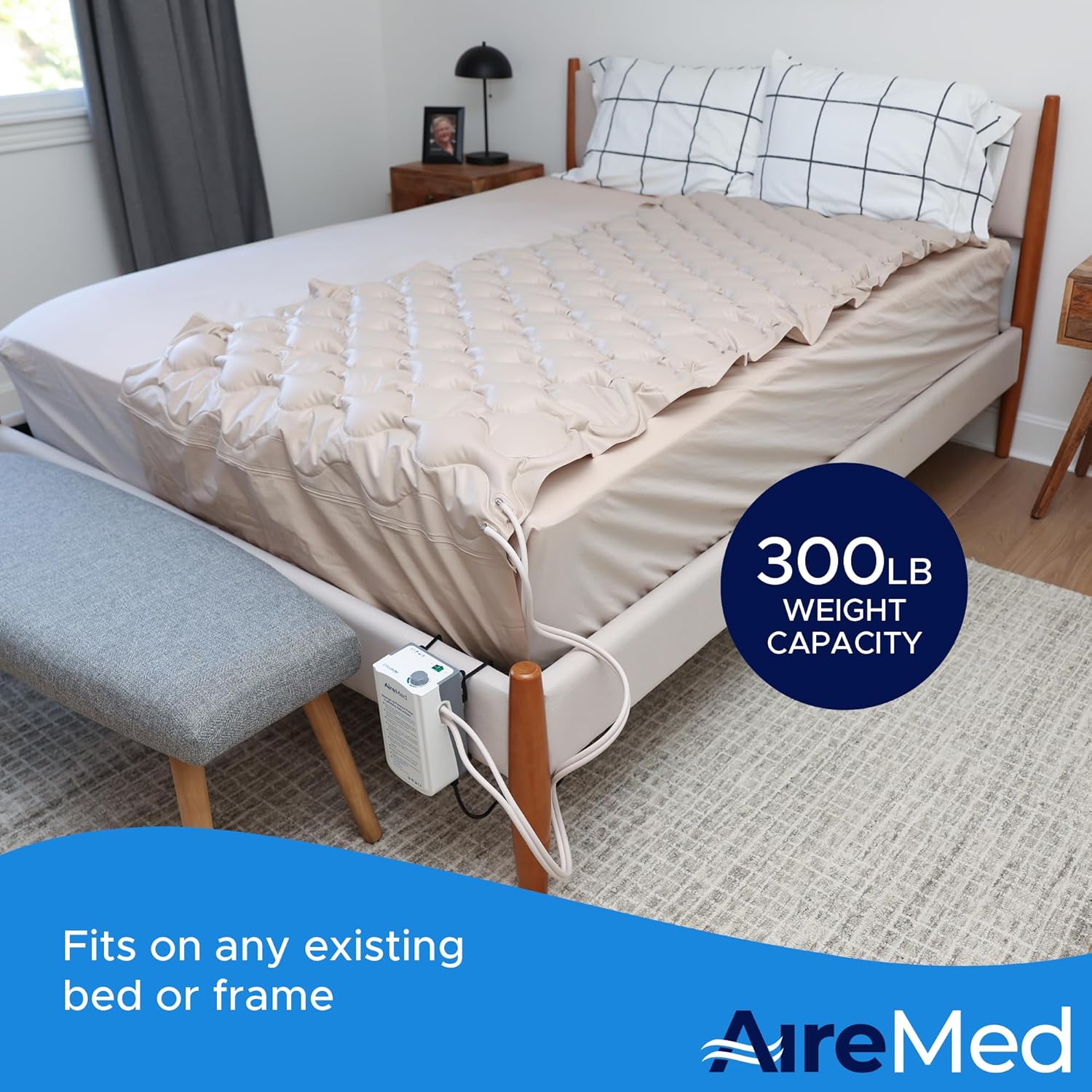 AireMed Alternating Pressure Pump Pad - Quiet Electric - Hospital Twin Size