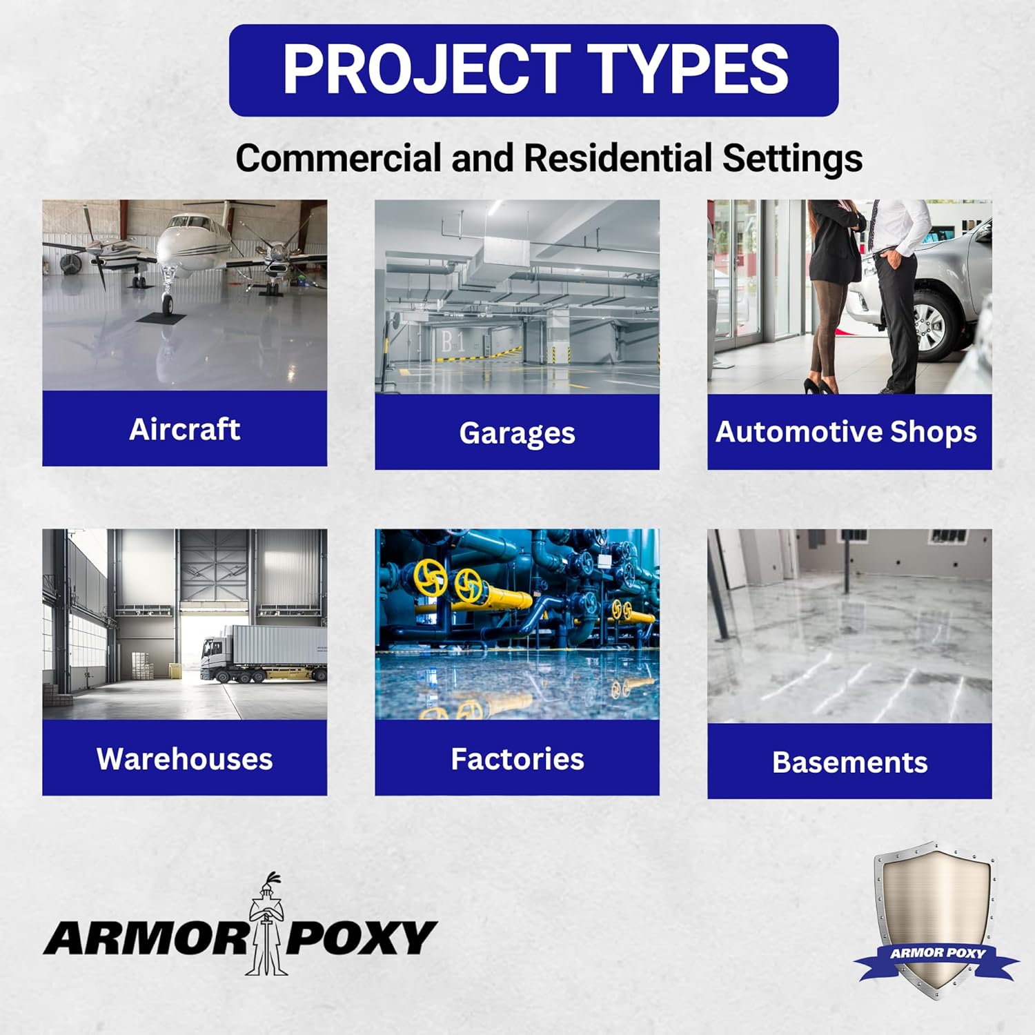 ArmorPoxy Metallic Epoxy Floor Kit 300 Sq Ft 1