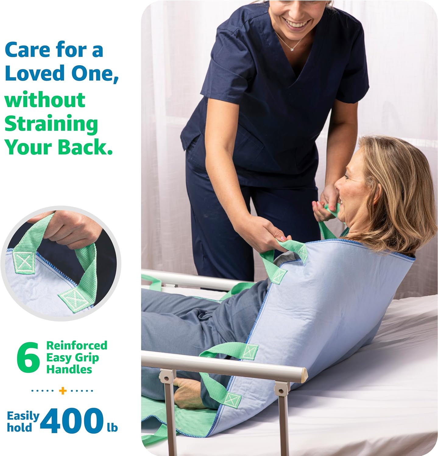 Improvia Positioning Bed Pad 34x36 with Handles