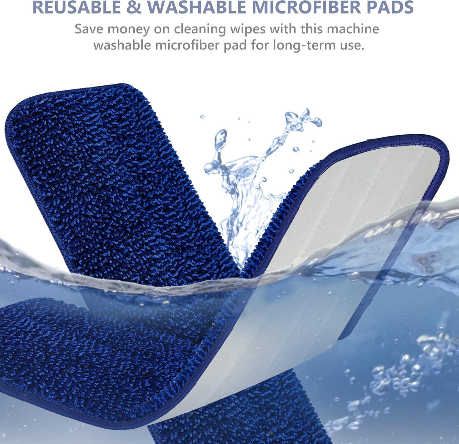 TRAV-ROUND Spray Mop with 5 Washable Pads and Refillable Bottle 1