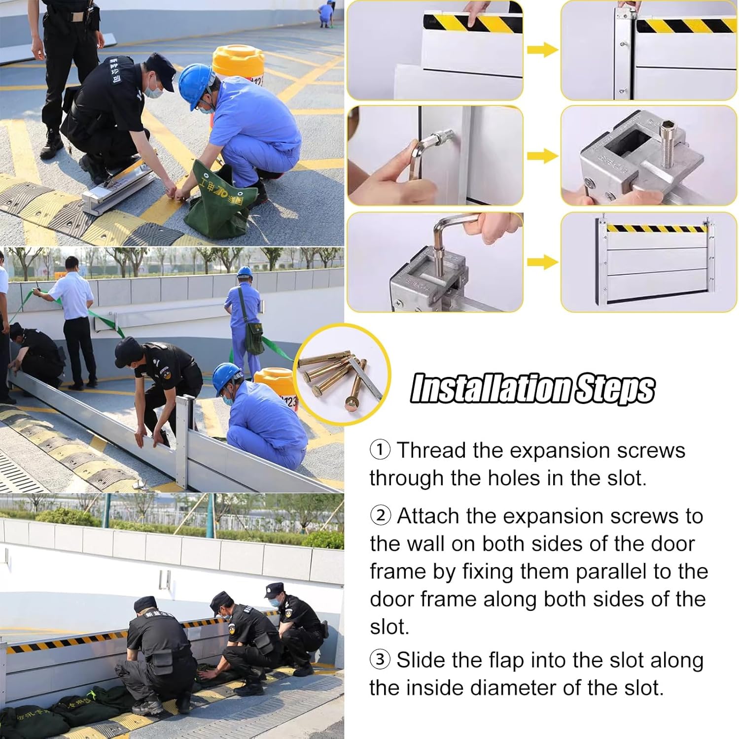 Flood Barrier Threshold Heavy Duty Doorway Water Stopper 1