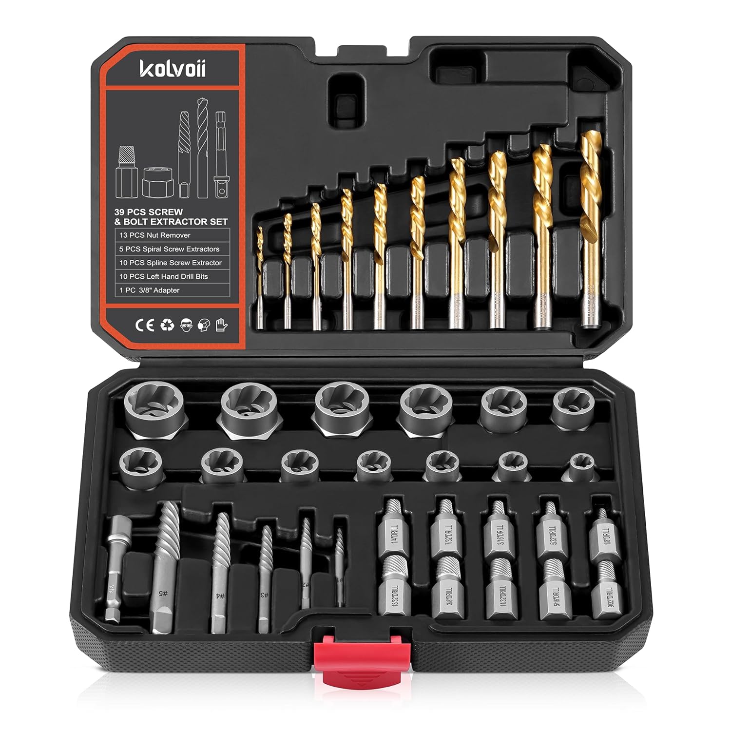 Kolvoii 39 PCS Screw Extractor Set