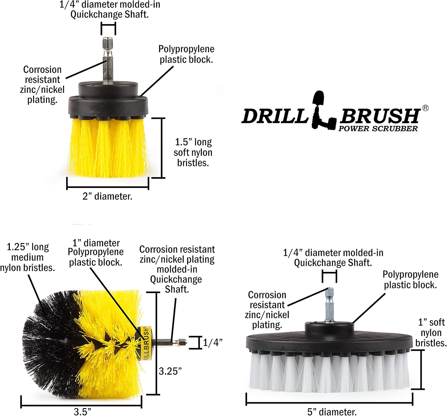 Drillbrush All-in-One Cleaning Kit for Bathrooms and More