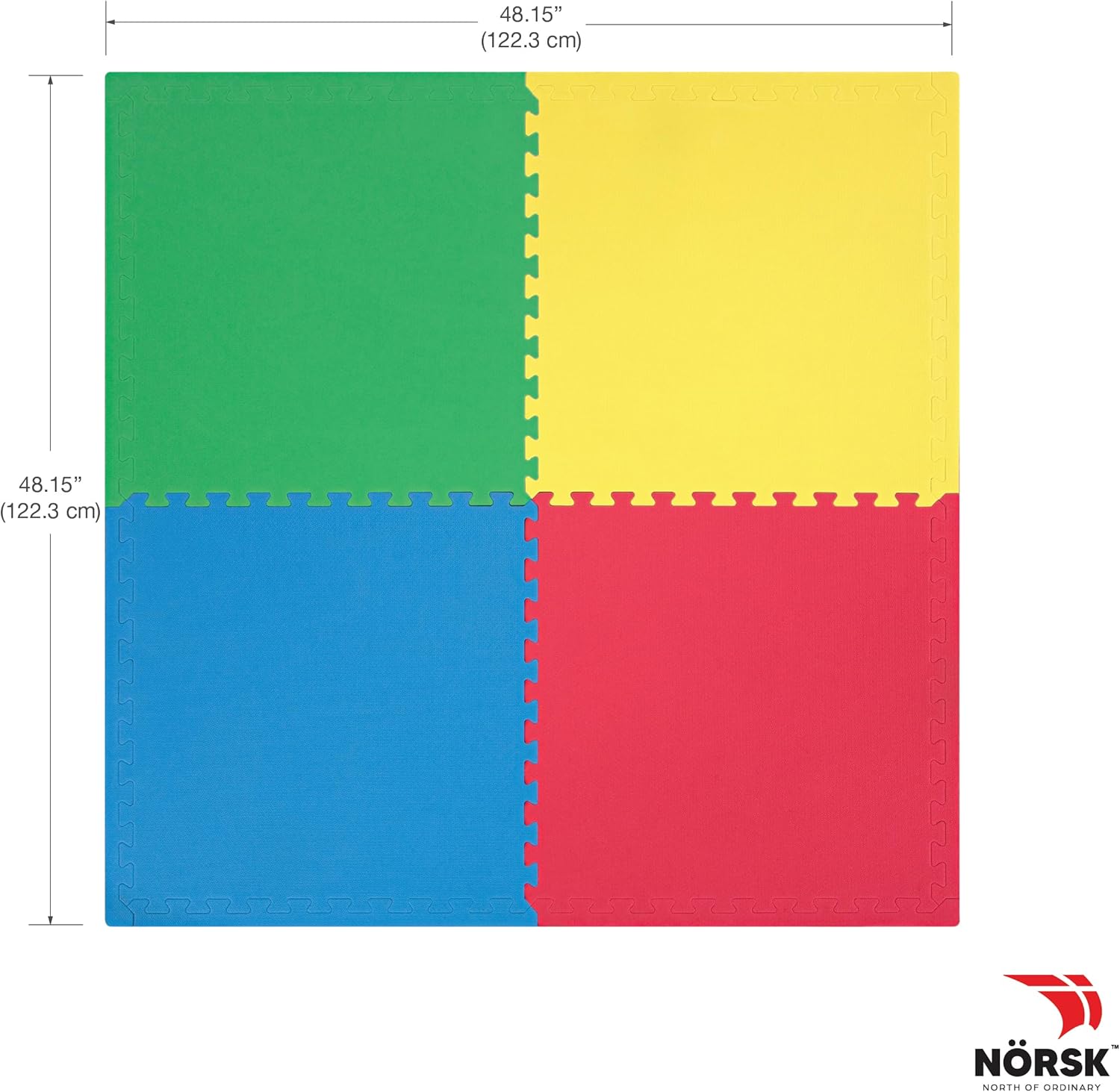 Norsk Reversible Kids Puzzle Play Mats 12 Tile Set