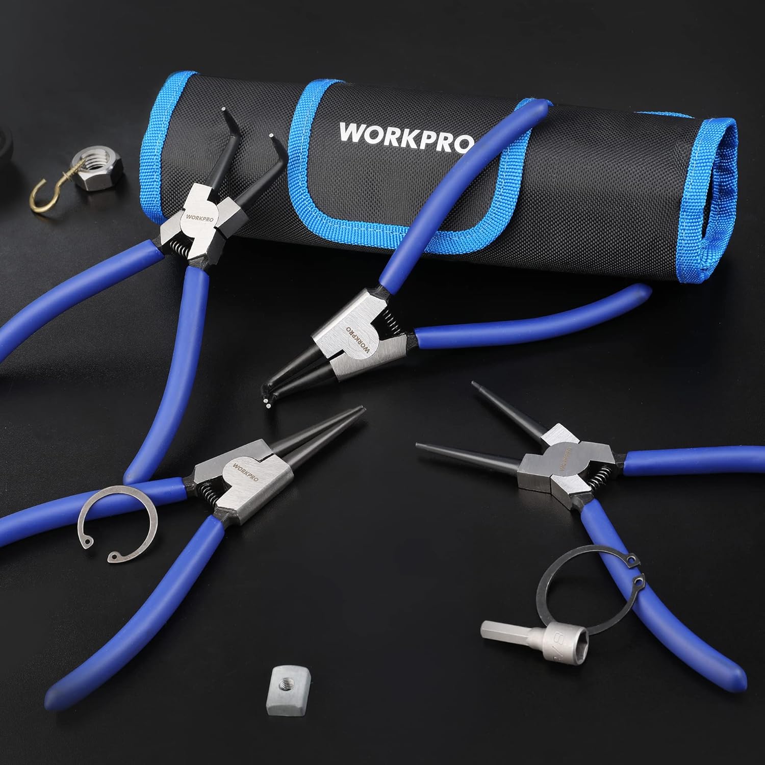 WORKPRO 4-Piece Snap Ring Pliers Set