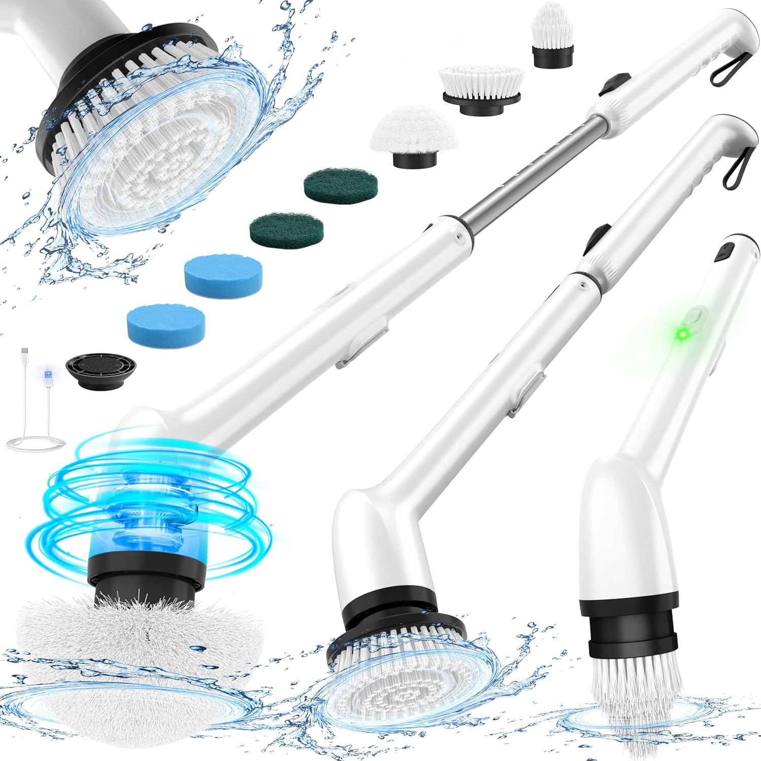 LyriFine Electric Spin Scrubber with 2 Speeds and IPX7 Waterproofing