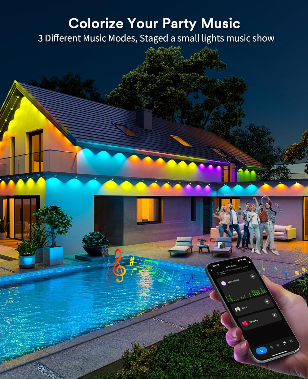 ANGELHALO 100ft Smart String Lights with 72 LEDs 1