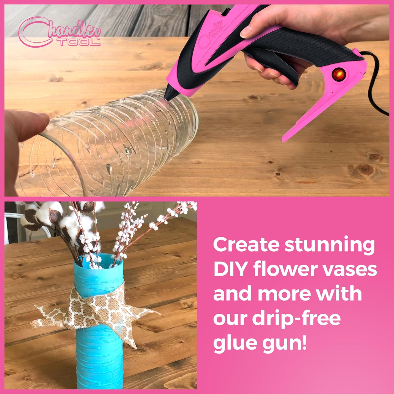 Chandler Tool 60W Hot Glue Gun Kit with Stand and 12 Glue Sticks