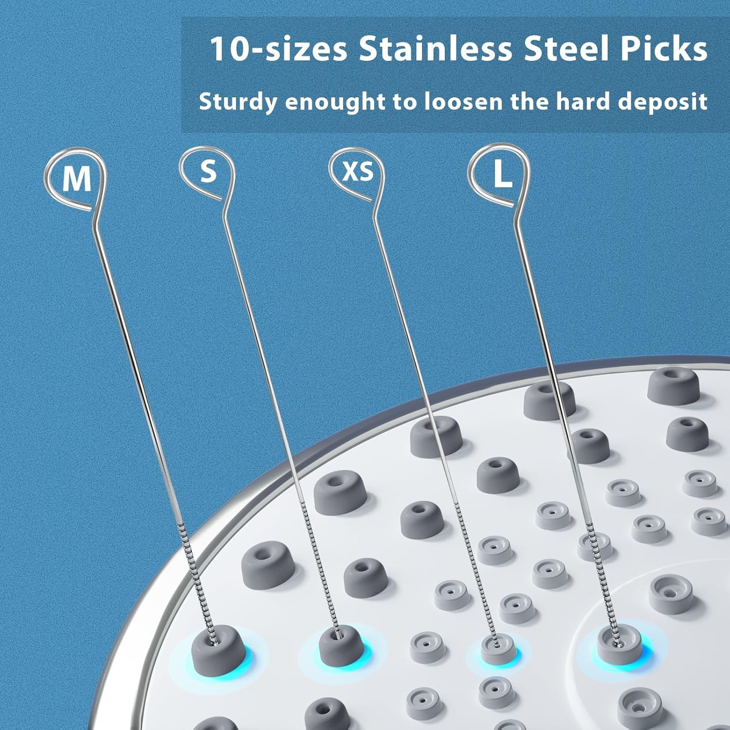 Lumkew Shower Head Cleaner Tool with 10 Picks and 3D Printer Brush