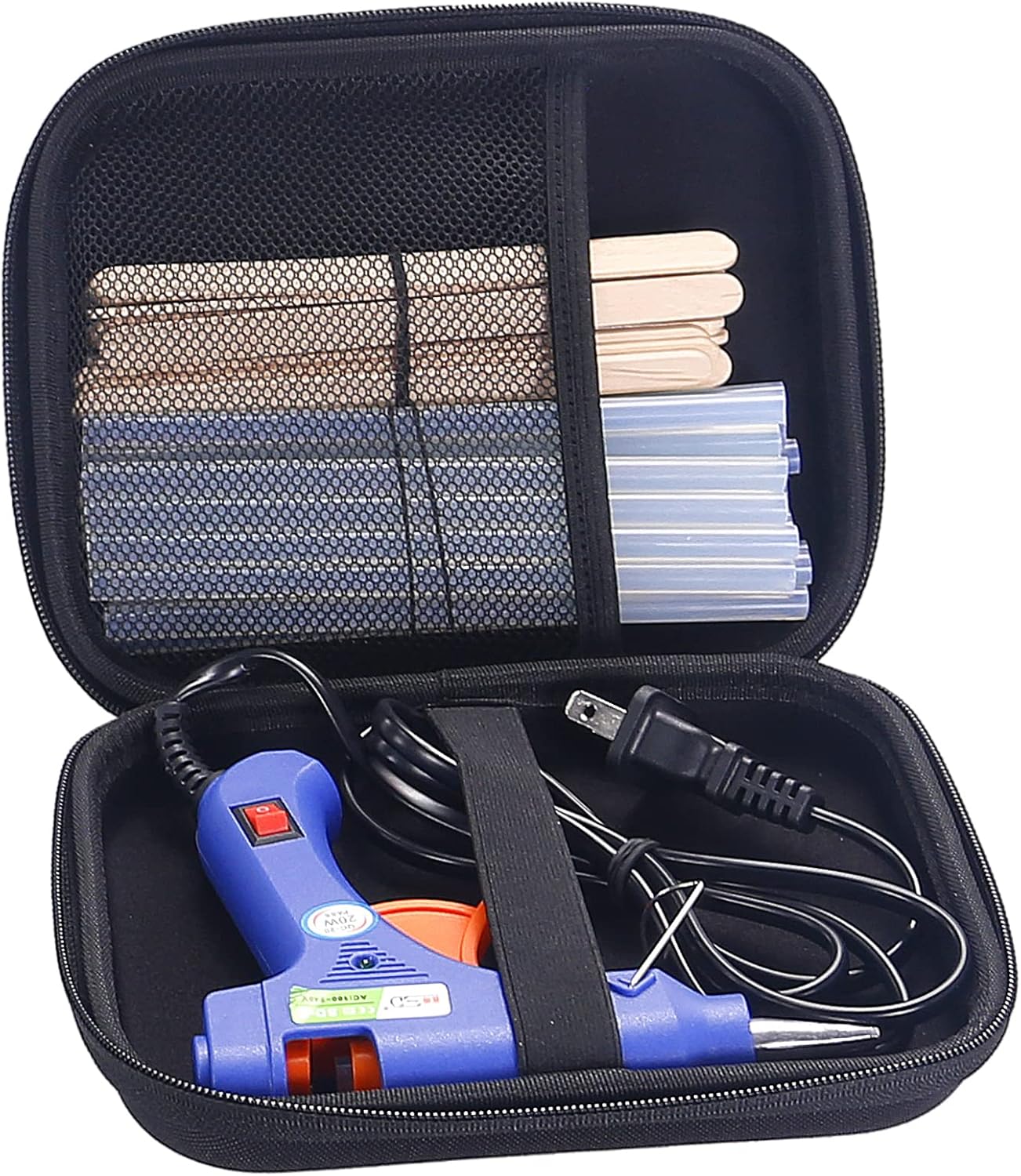 Glamgen Hot Glue Gun Mini with 20 Sticks and 20 Wood Sticks