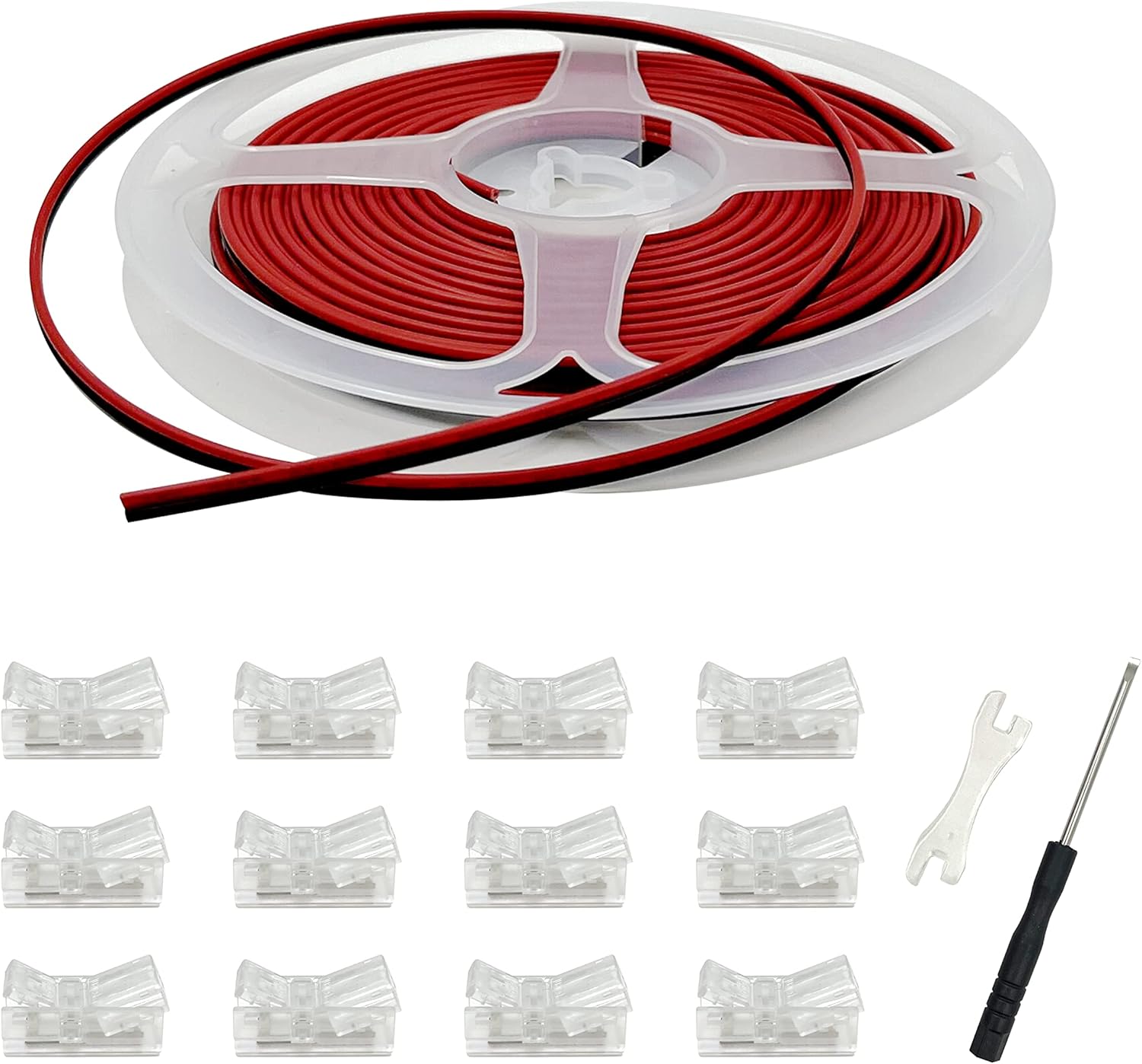 HAMRVL 12-Pack 8mm Cob Led Strip Connectors 2-Pin